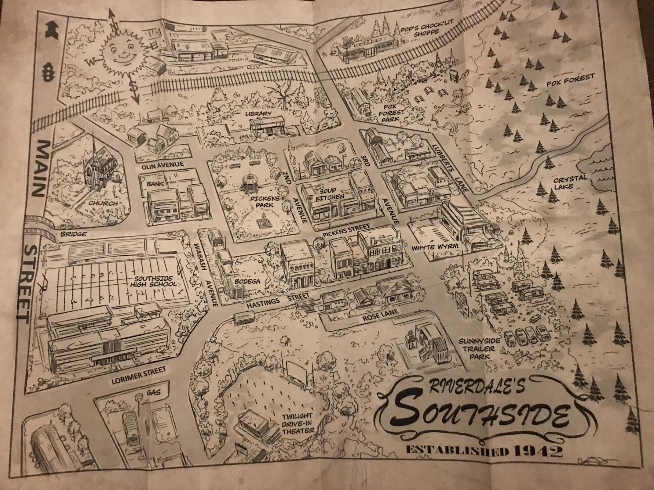 Map of Riverdale's Southside, figured you guys would like a peek r