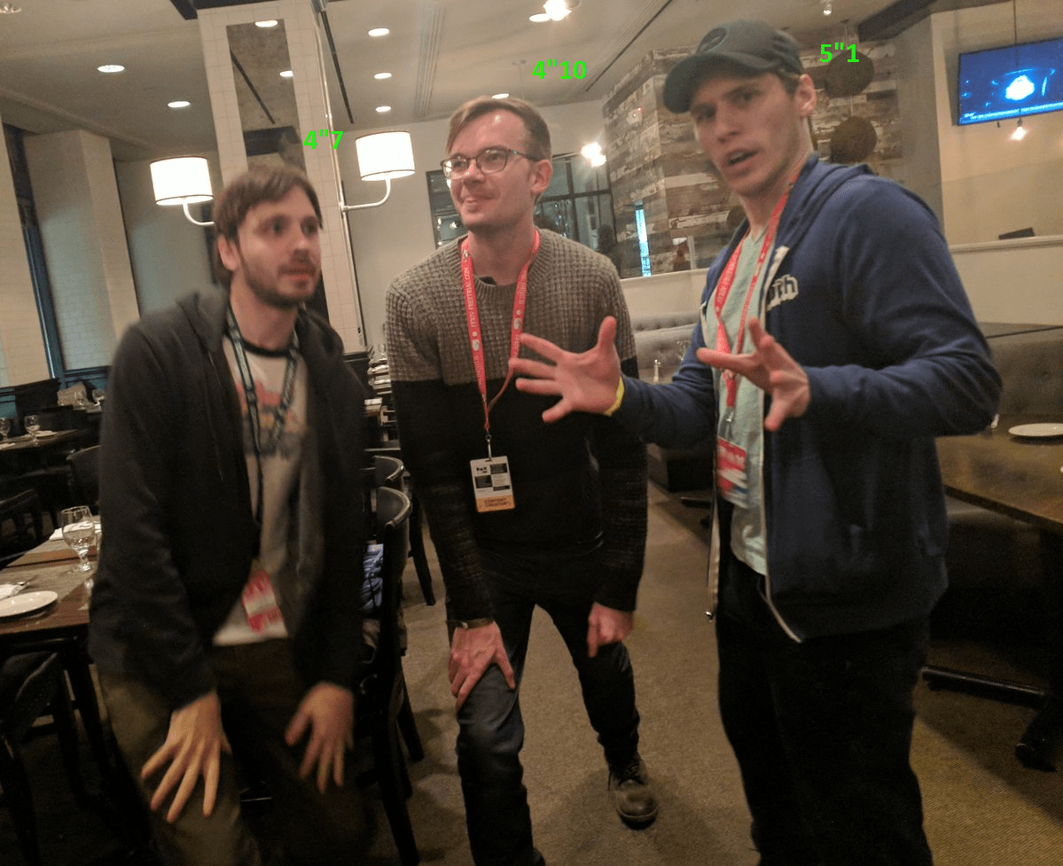 Vinny and Criken's heights have finally been expertly