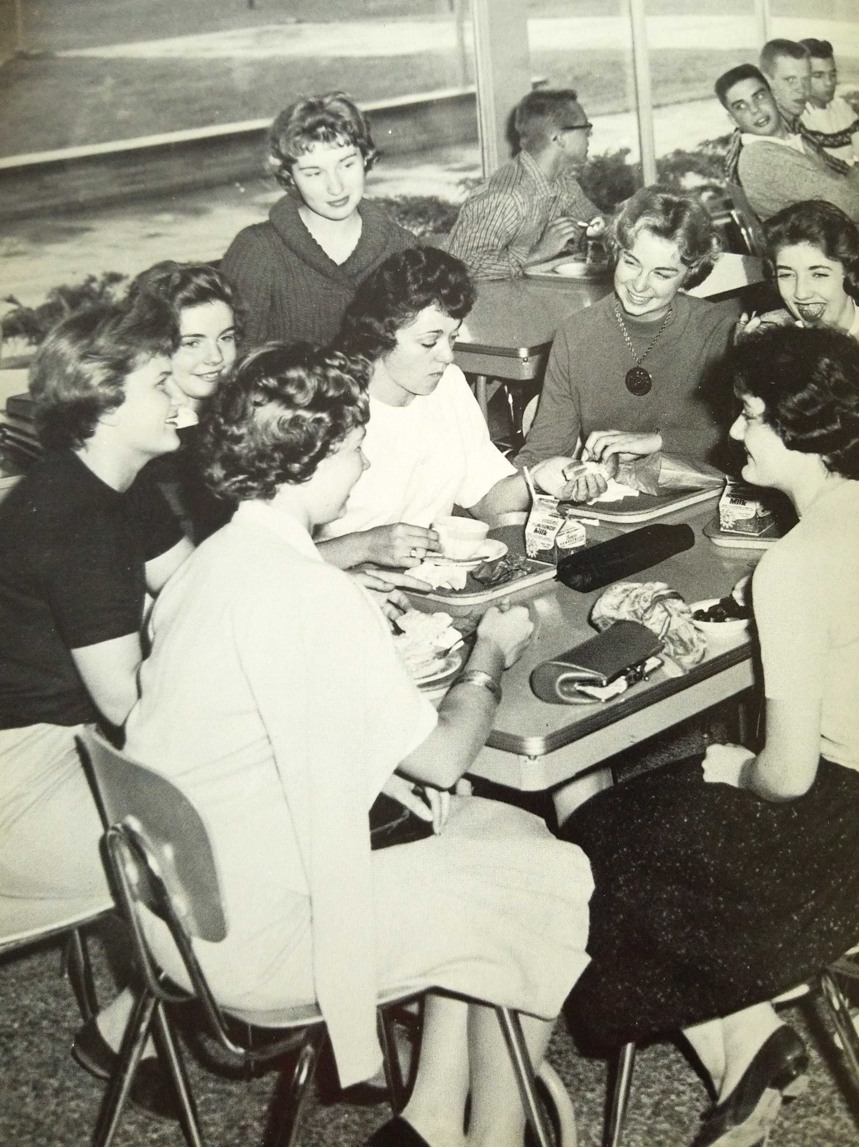 Students have lunch at Shaker High School, Latham, New York (Spring