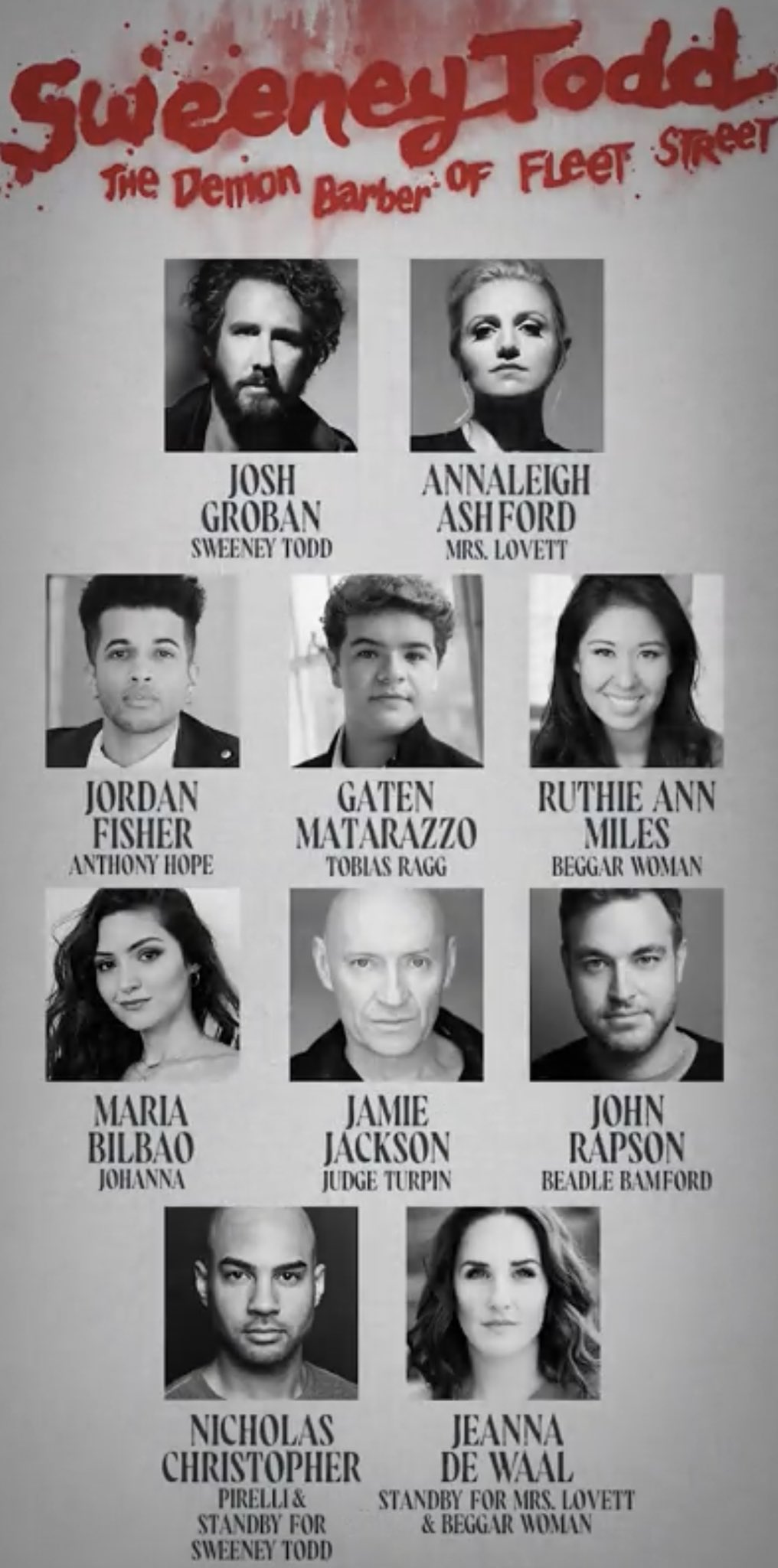 More of the Sweeney Todd revival cast has been announced! r/Broadway