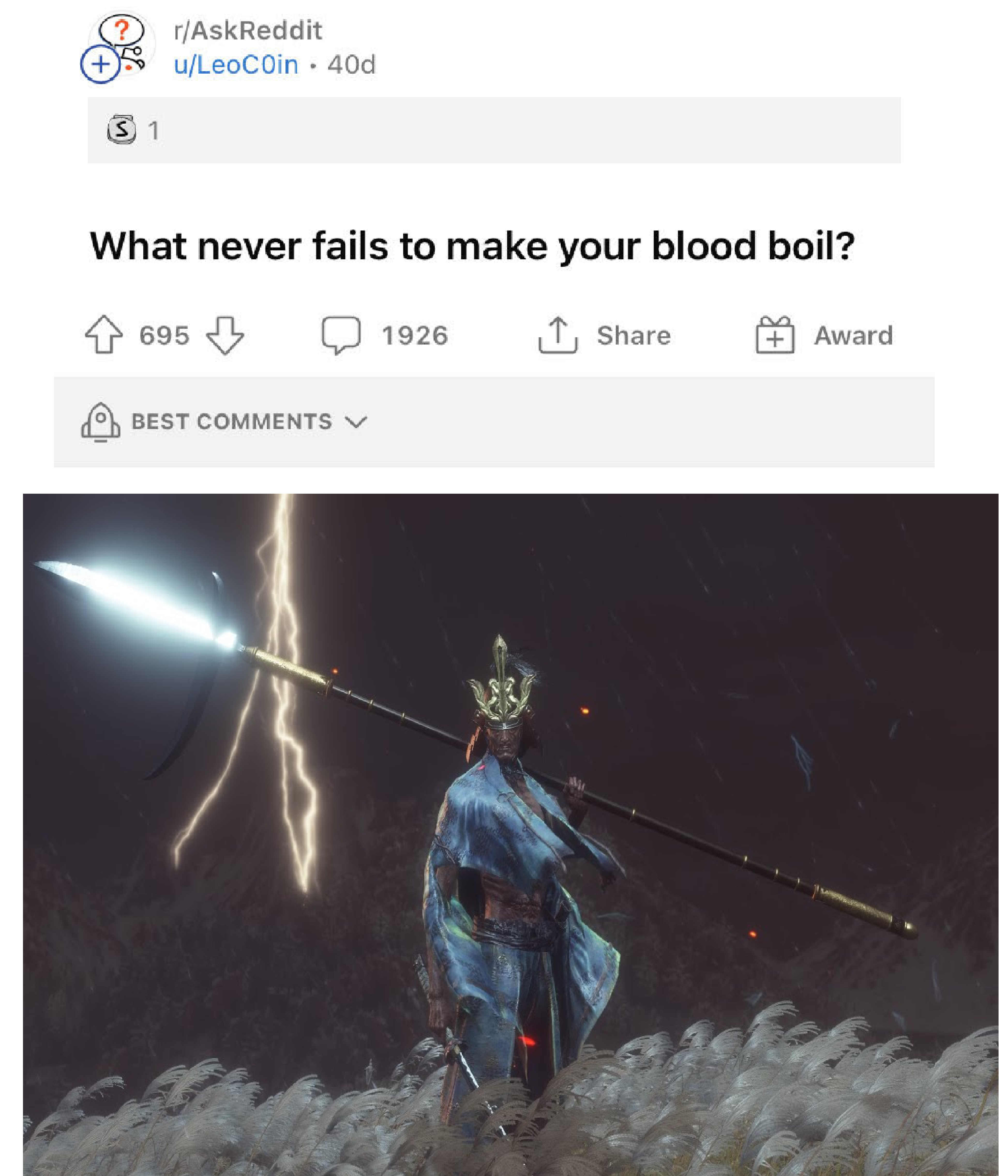 A good and honorable sword duel never fails to make old man Isshin's