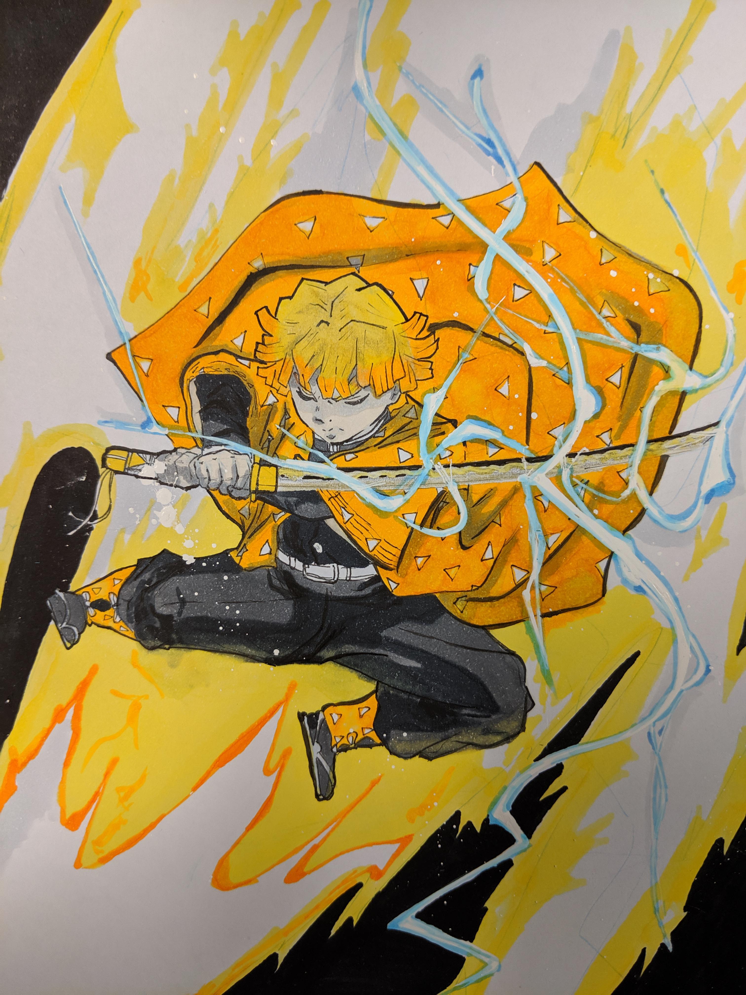 Zenitsu Pencil Drawing