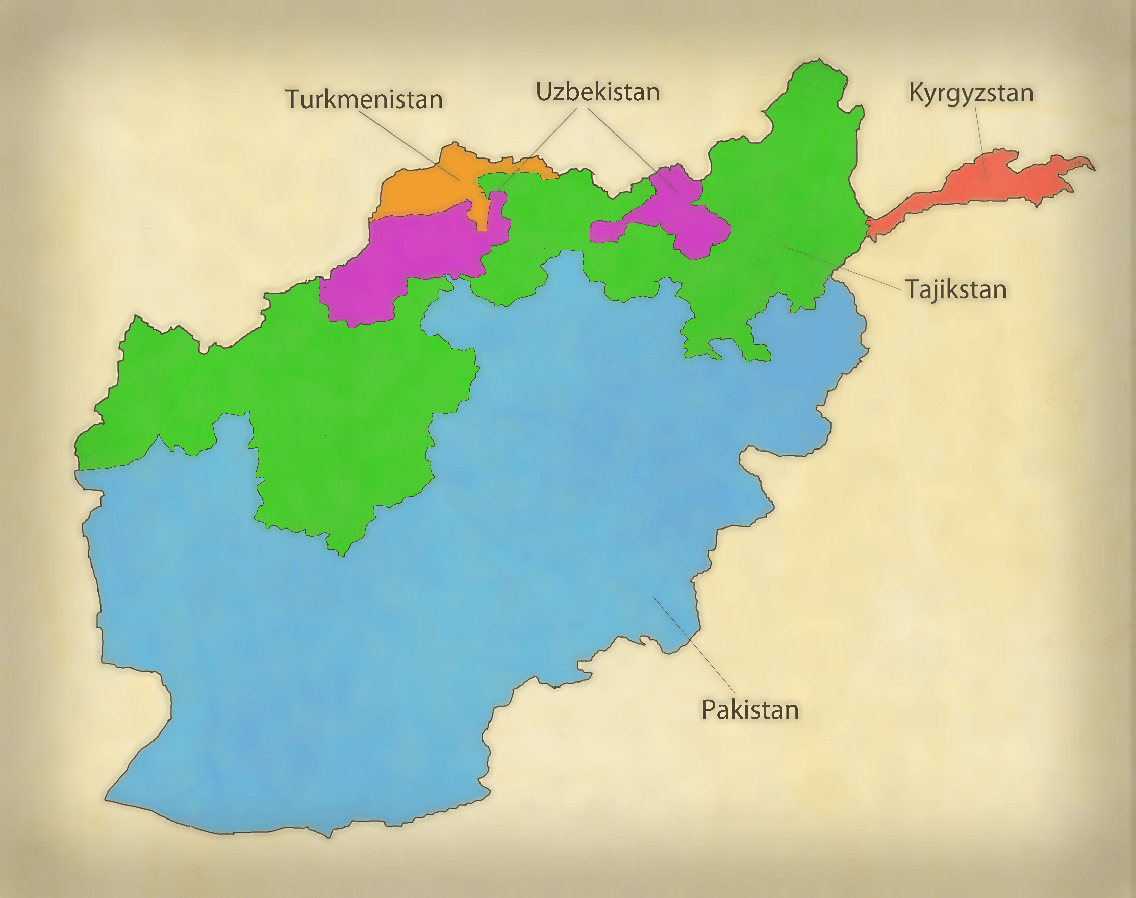 map of a possible partition of Afghanistan imaginarymaps