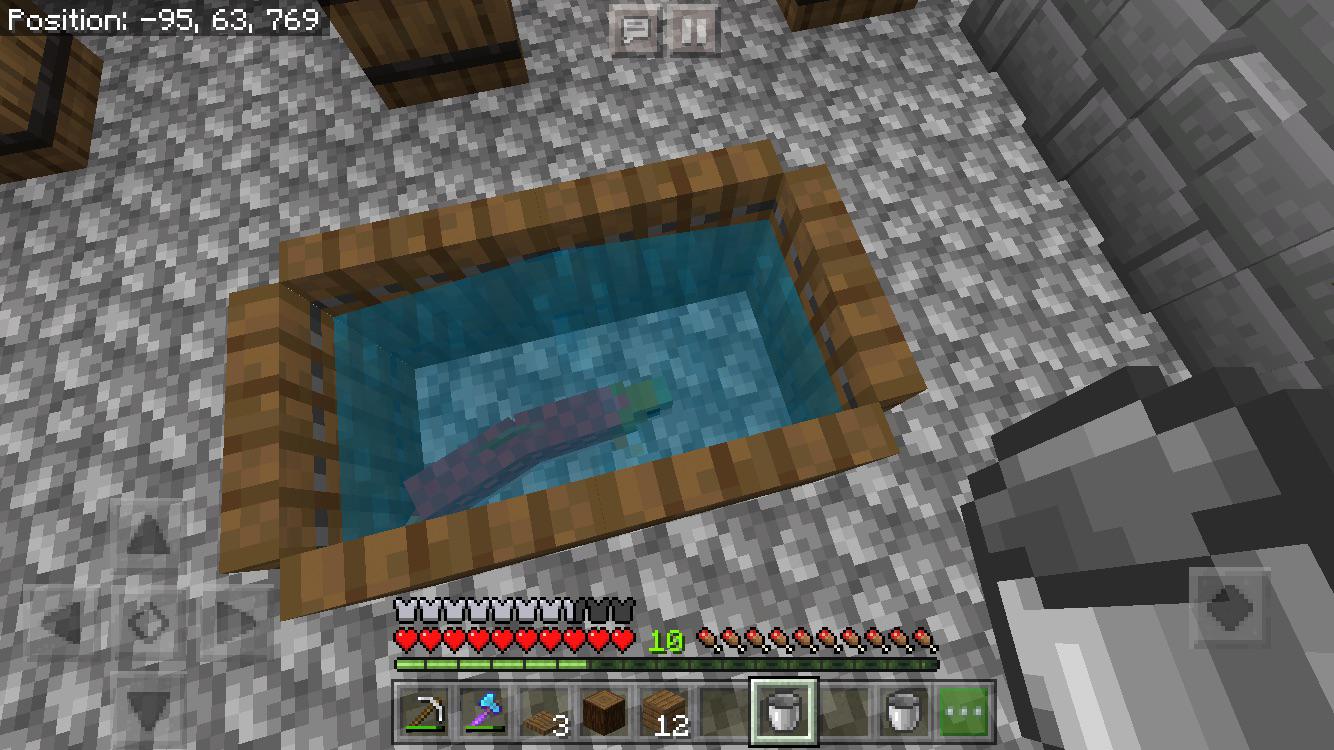 Use trapped doors and fish in buckets to show of wares at a fish market