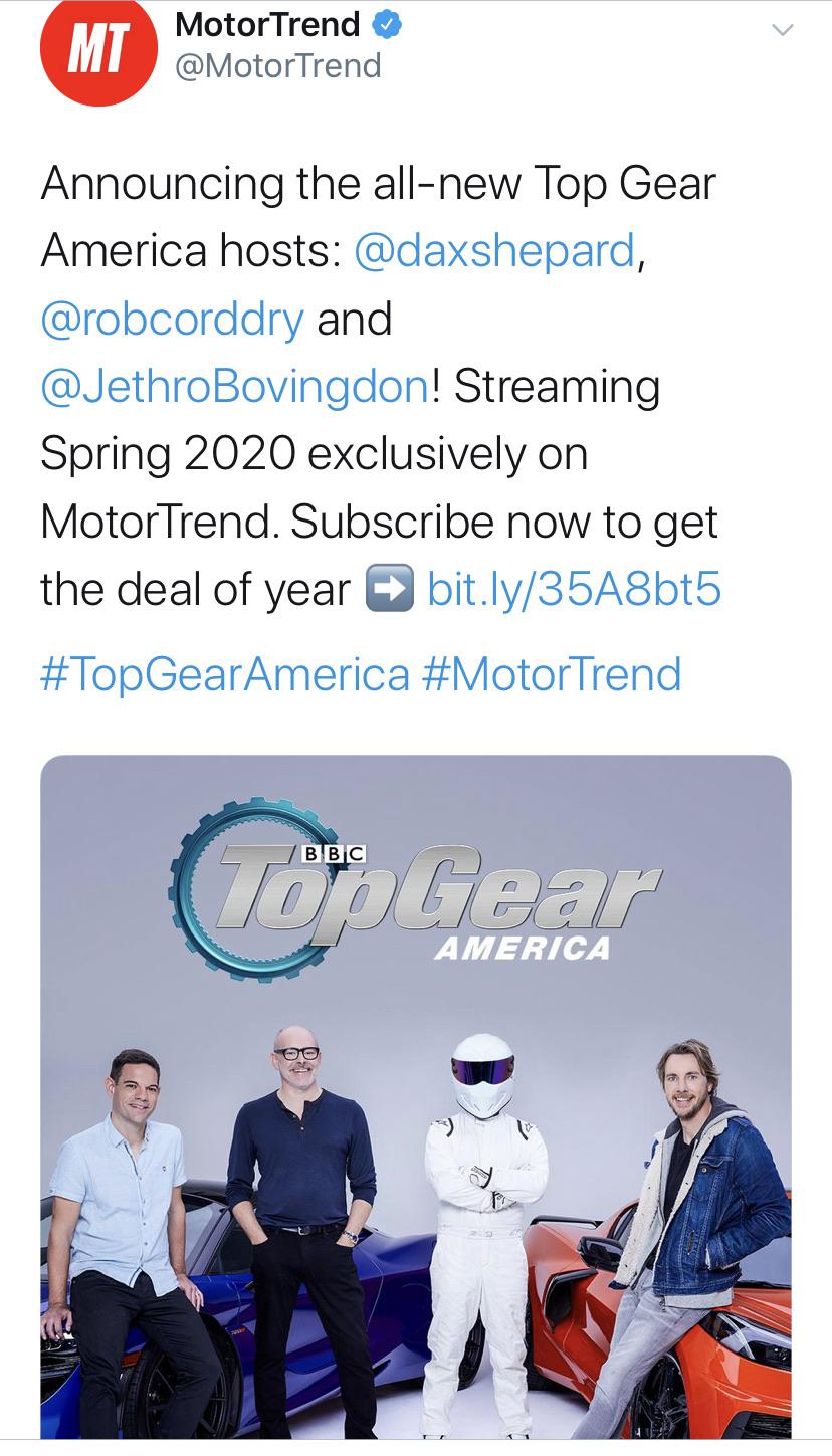 Good News! It’s not the Dacia Sandero, it’s Top Gear America, again