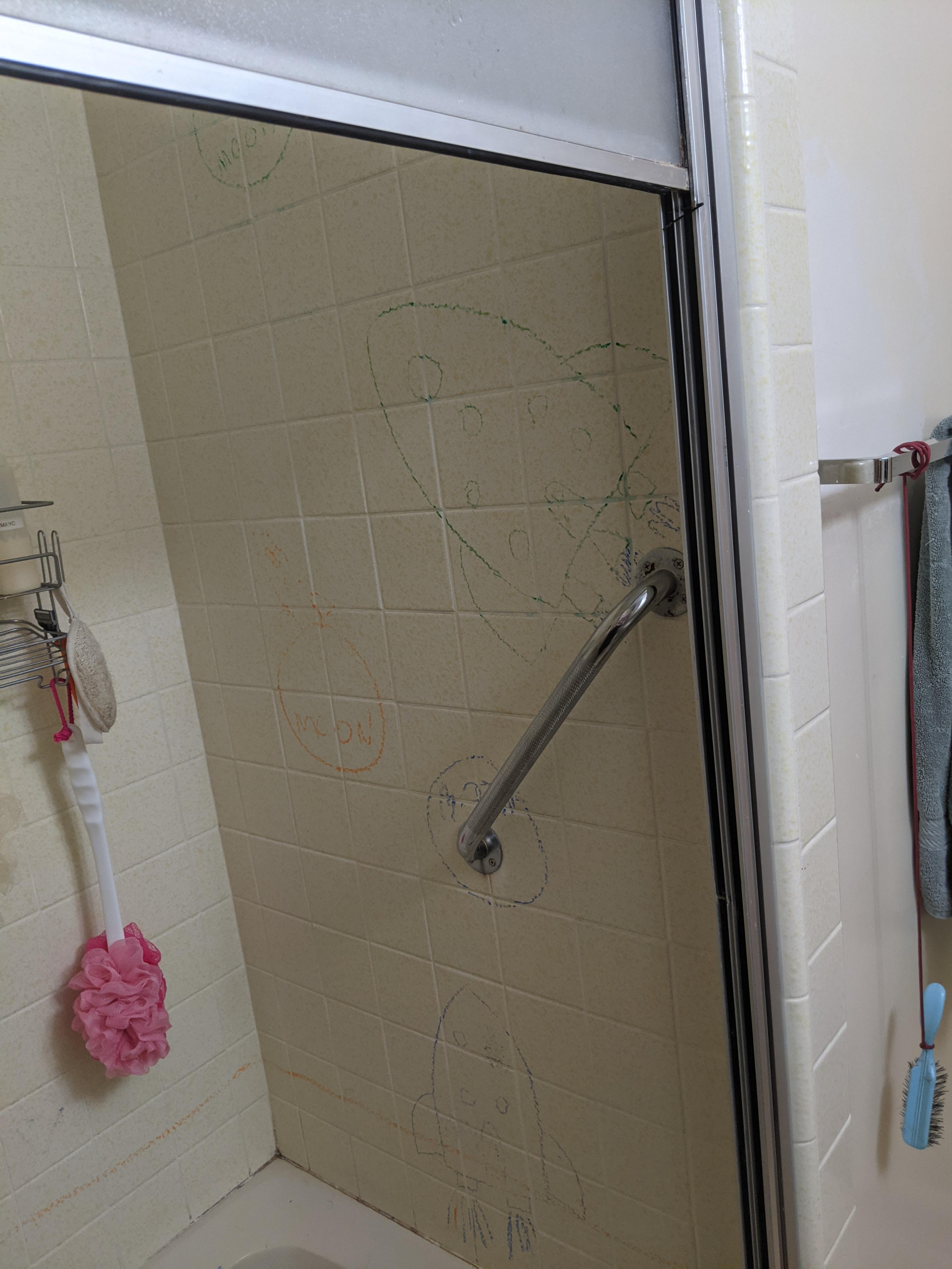 My shower door was installed up and down, instead of sideways. We have