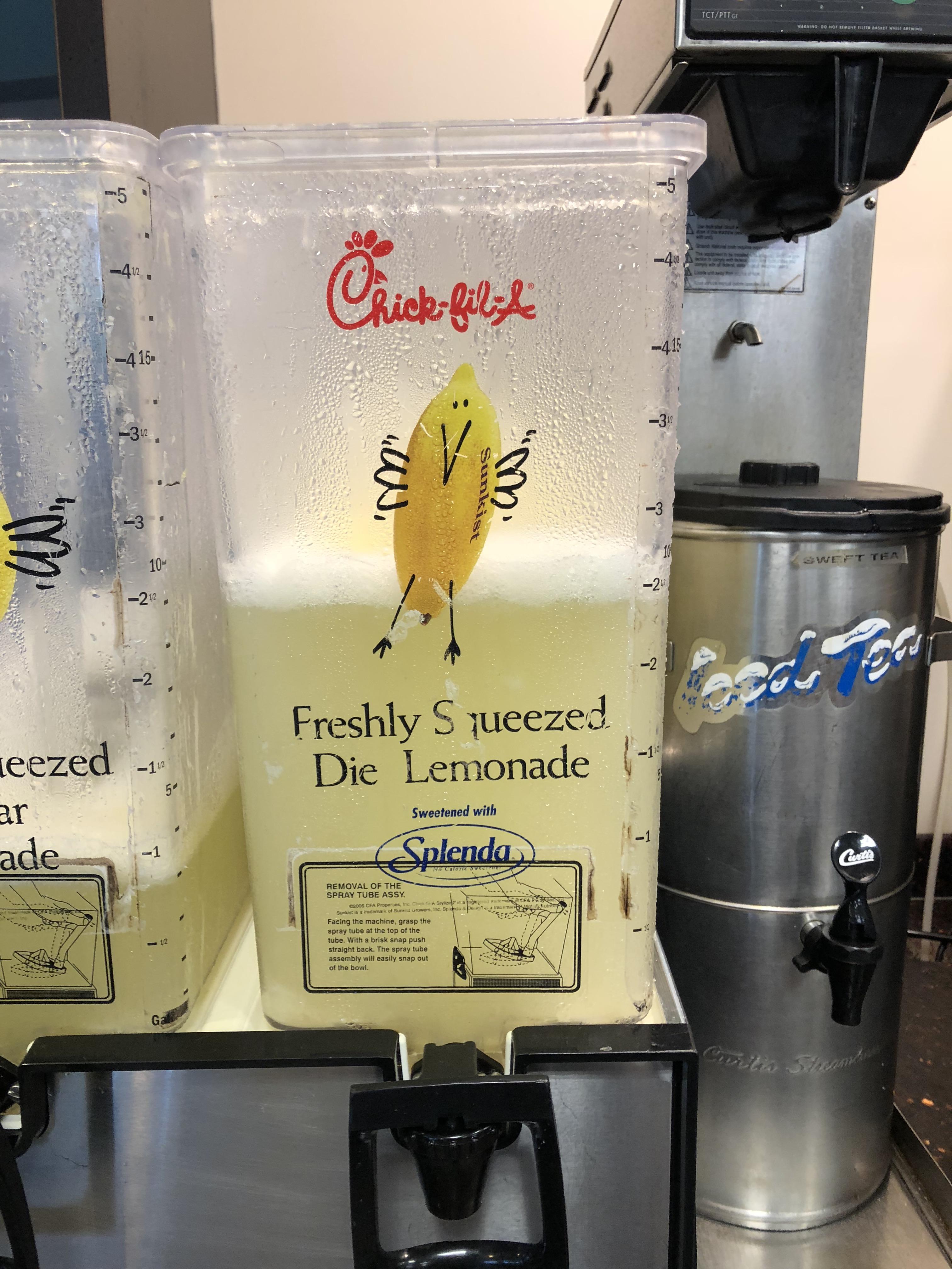 Freshly squeezed DIE lemonade (with Splenda) r/MildlyVandalised