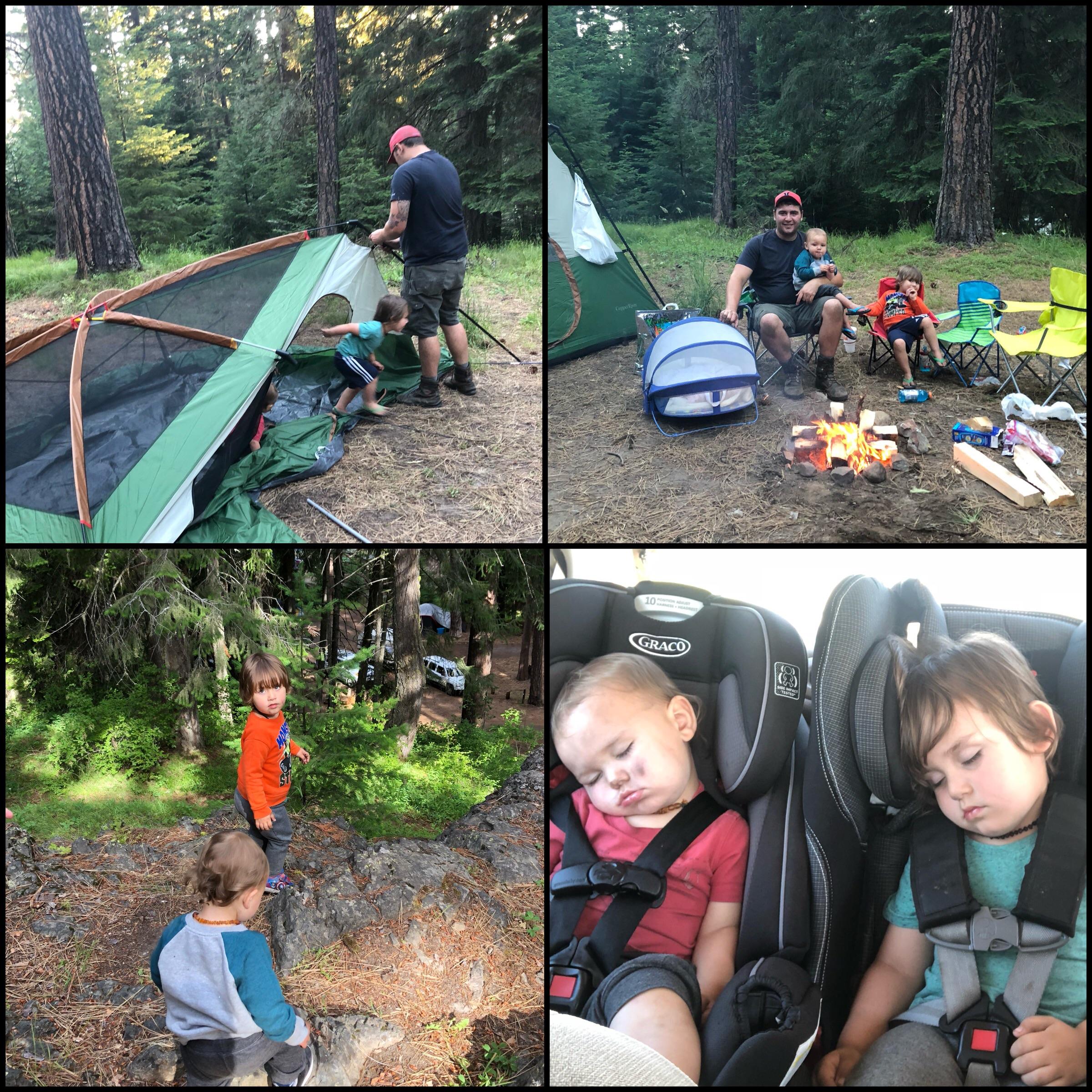 Families first camping trip to Clear lake, WA. Was such a blast but was