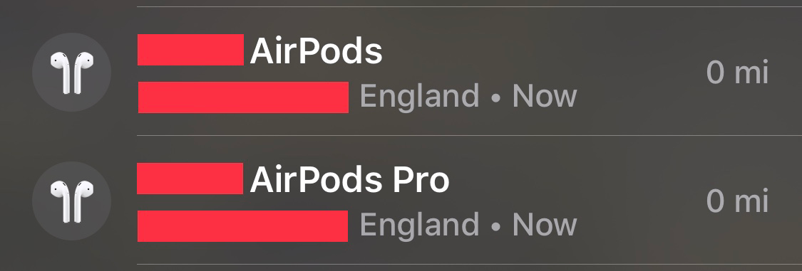 [Bug] Incorrect image for AirPods Pro on Find My iOS 13.2 iOSBeta