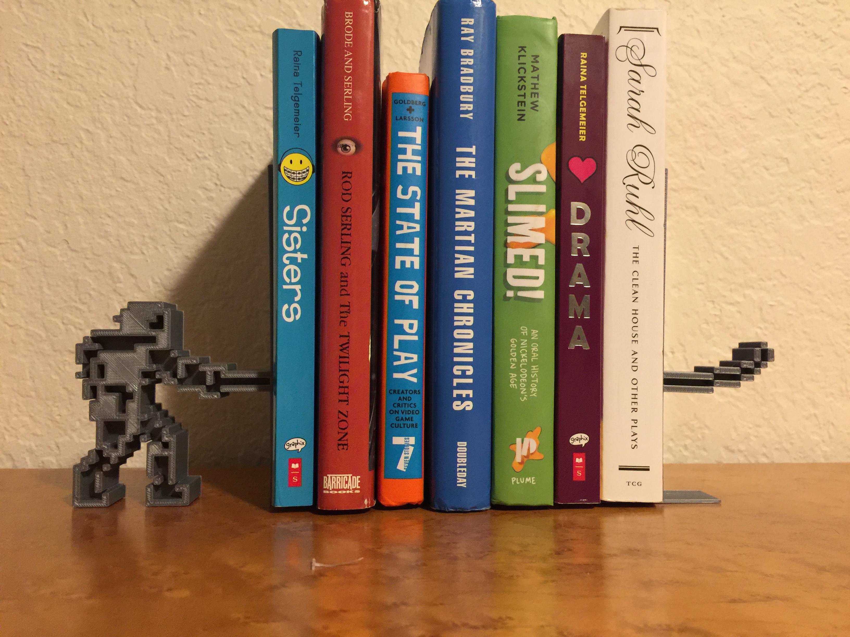 I've been designing and 3D printing gamingthemed bookends. Here's