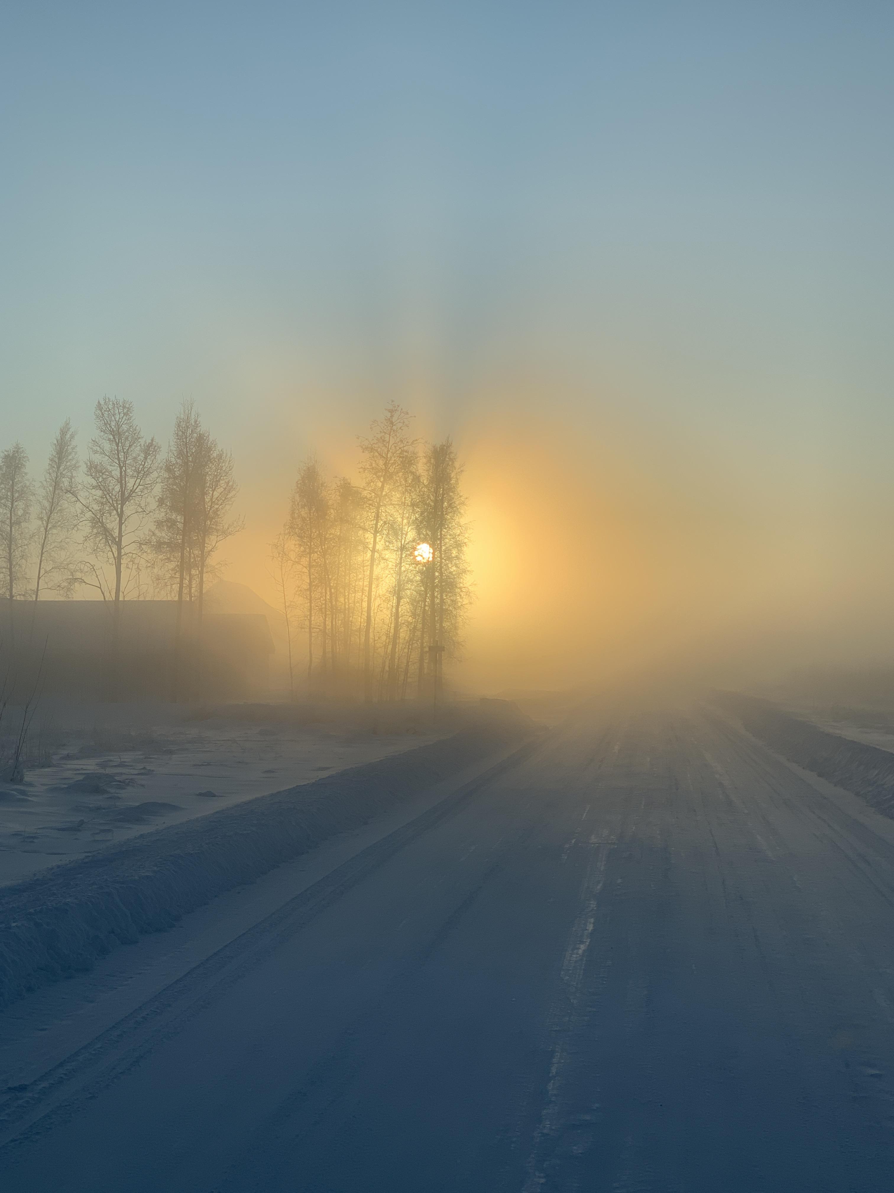 Ice fog at 42°F. North Pole, Alaska r/alaska