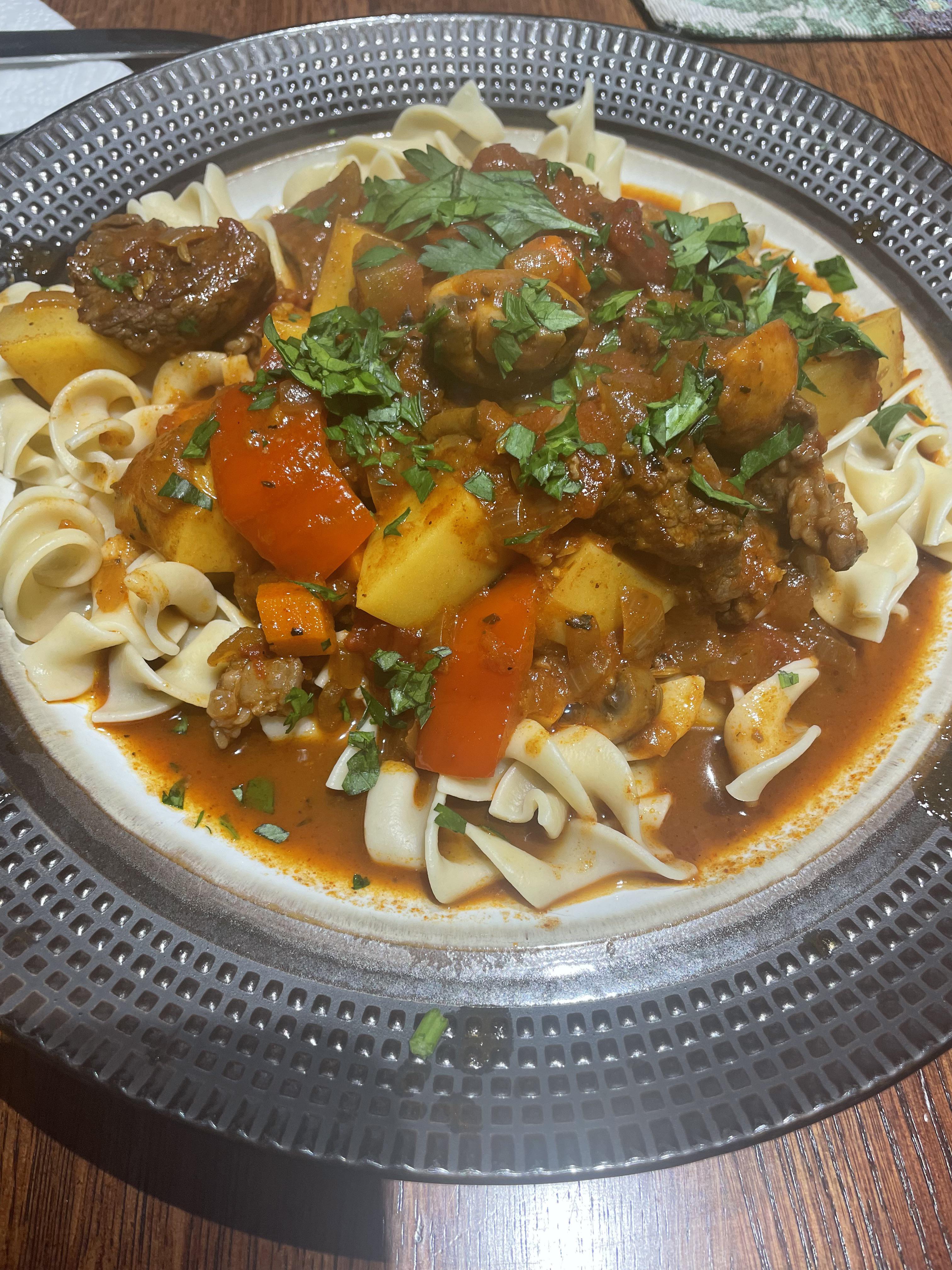 [homemade] Hungarian Goulash r/food