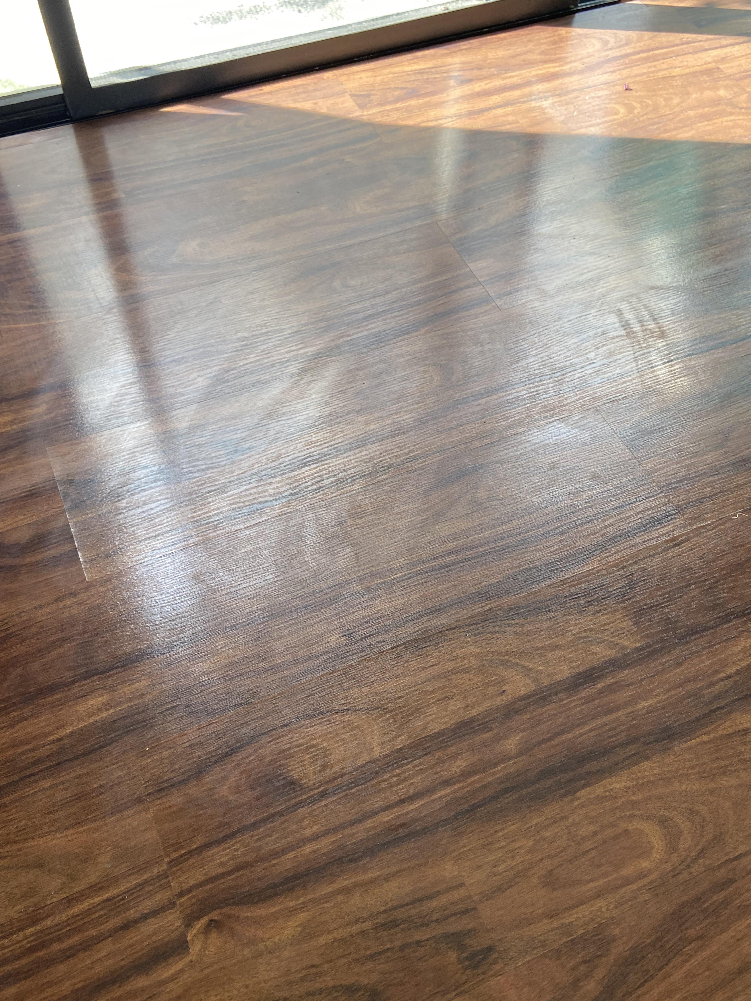 How do I clean a composite wood floor without getting streaks? Details