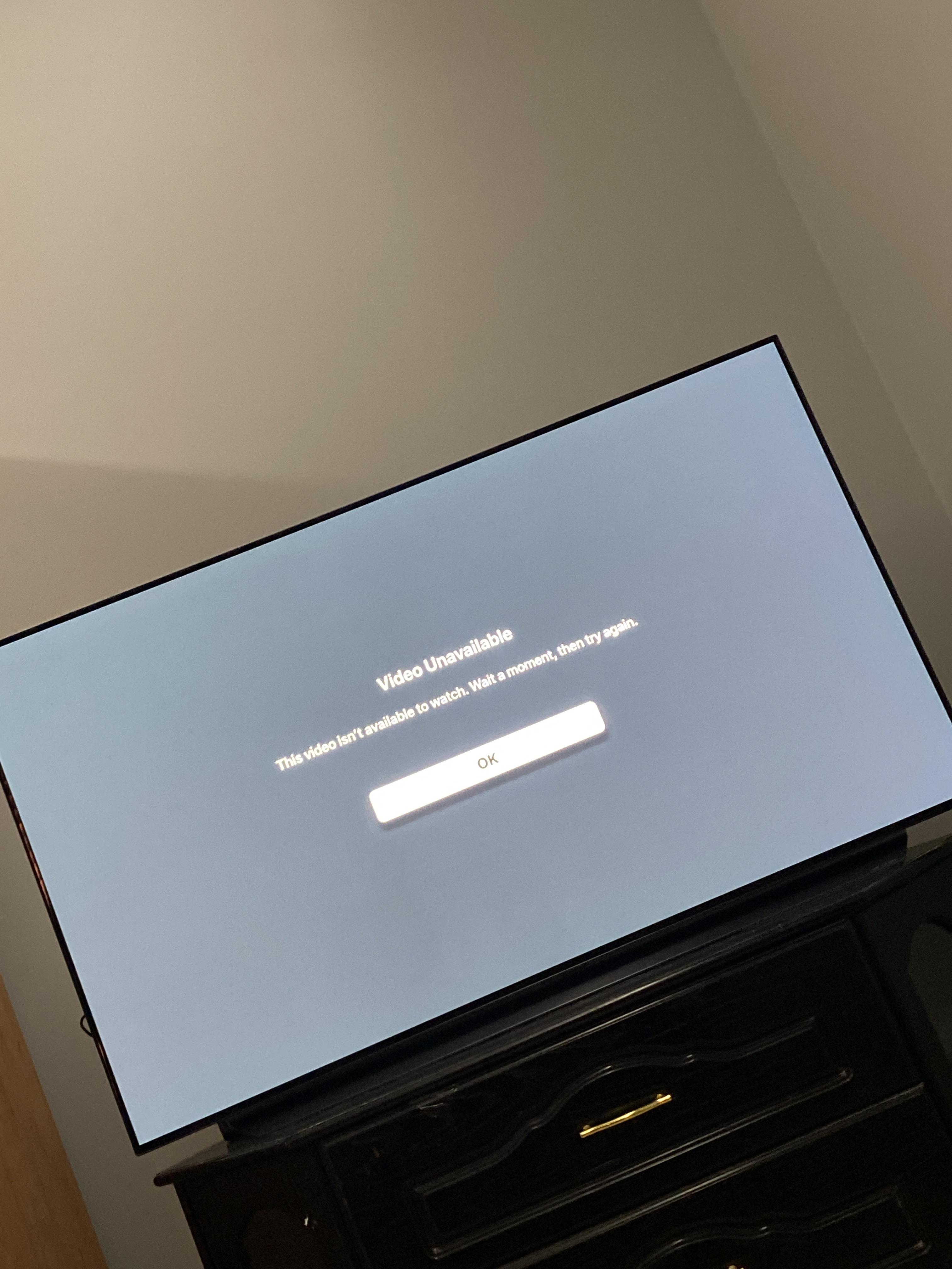 Can't watch Apple TV on my LG C9. I always get this after watching only