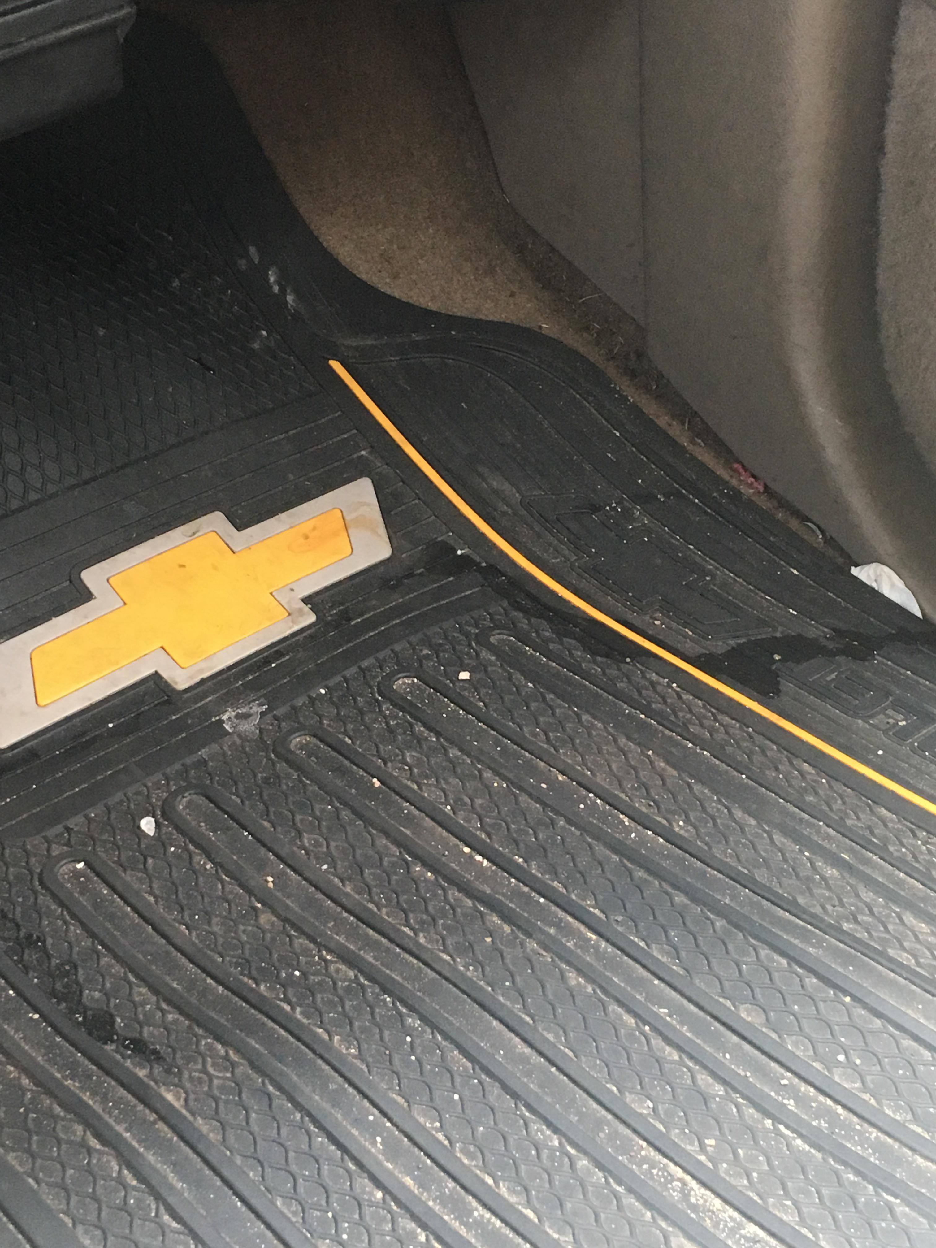 Leaks when it rains hard. Why? Passenger floorboard. Not heater core