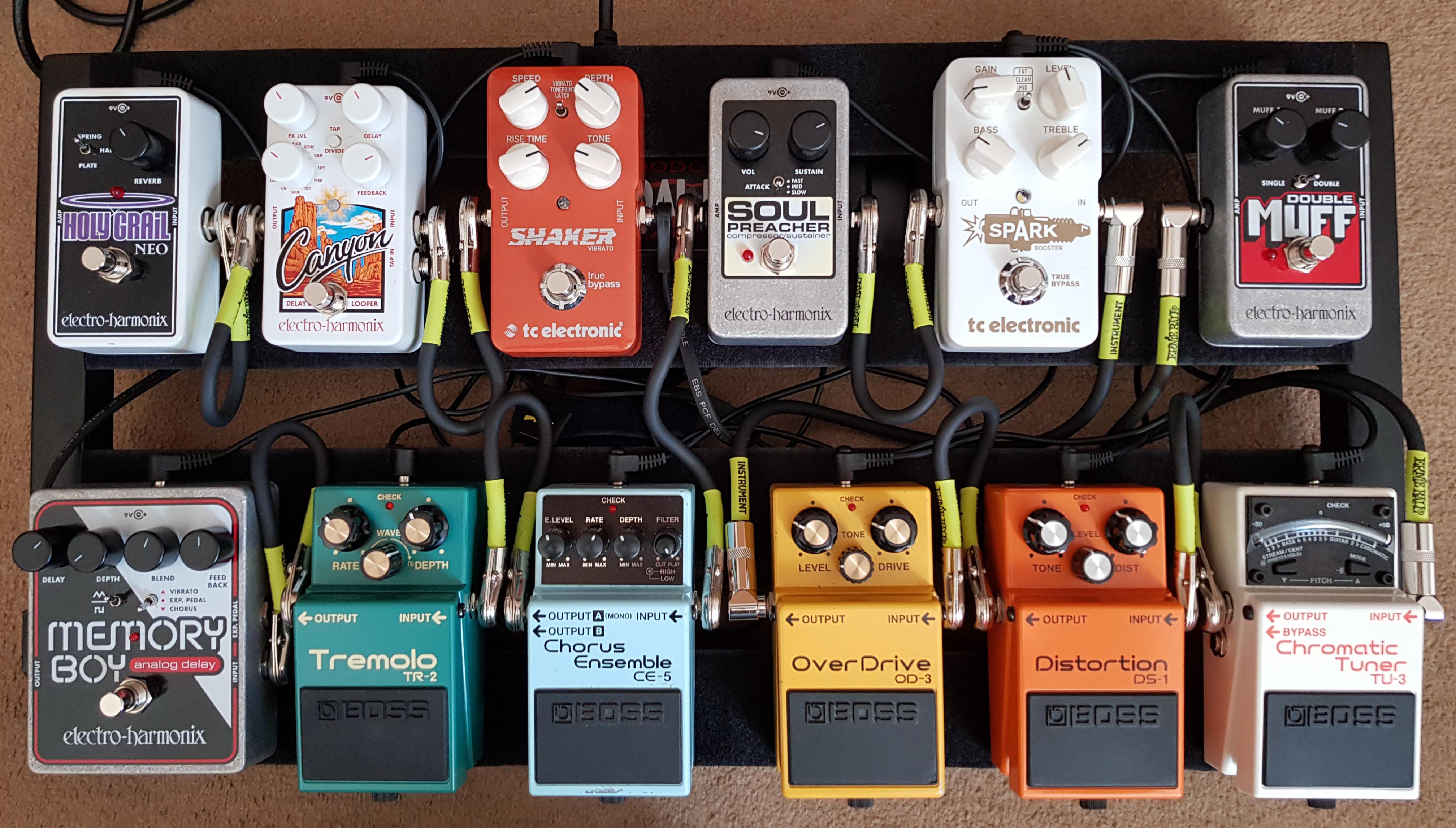 I finally have my pedalboard completed and am still playing about with settings. I'd love to