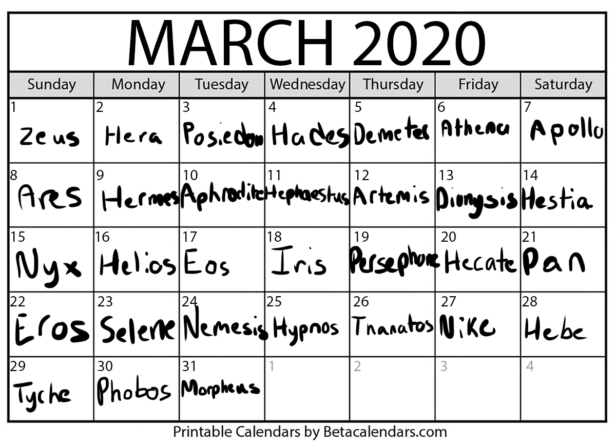 Every Day in march as a greek god r/astrology
