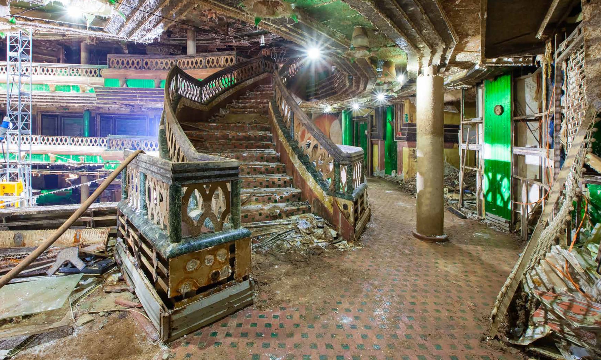 Inside of the partially sunken ship Costa Concordia AbandonedPorn