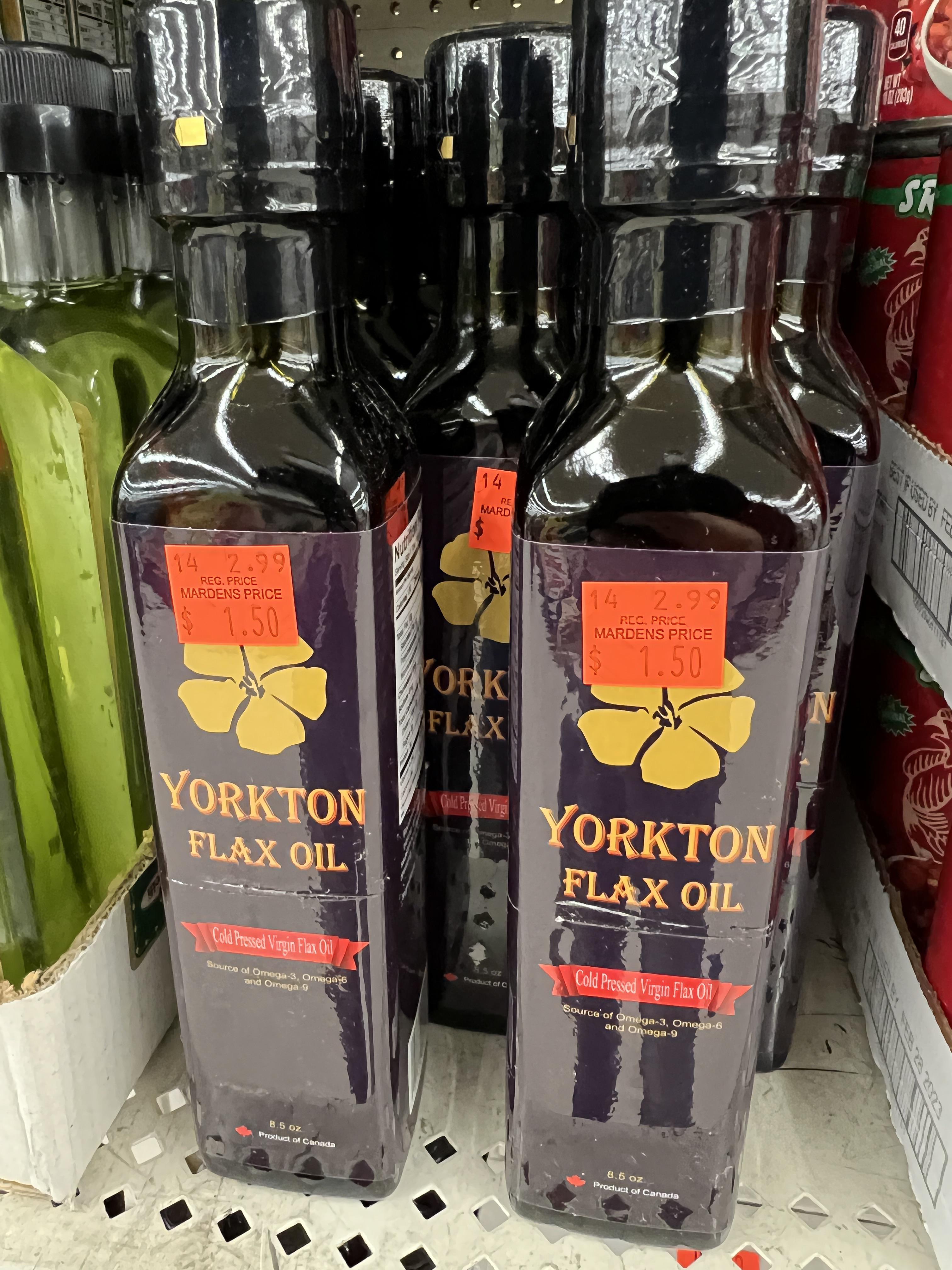 If you use flax oil to season your cast iron, Mardens has these for 1.