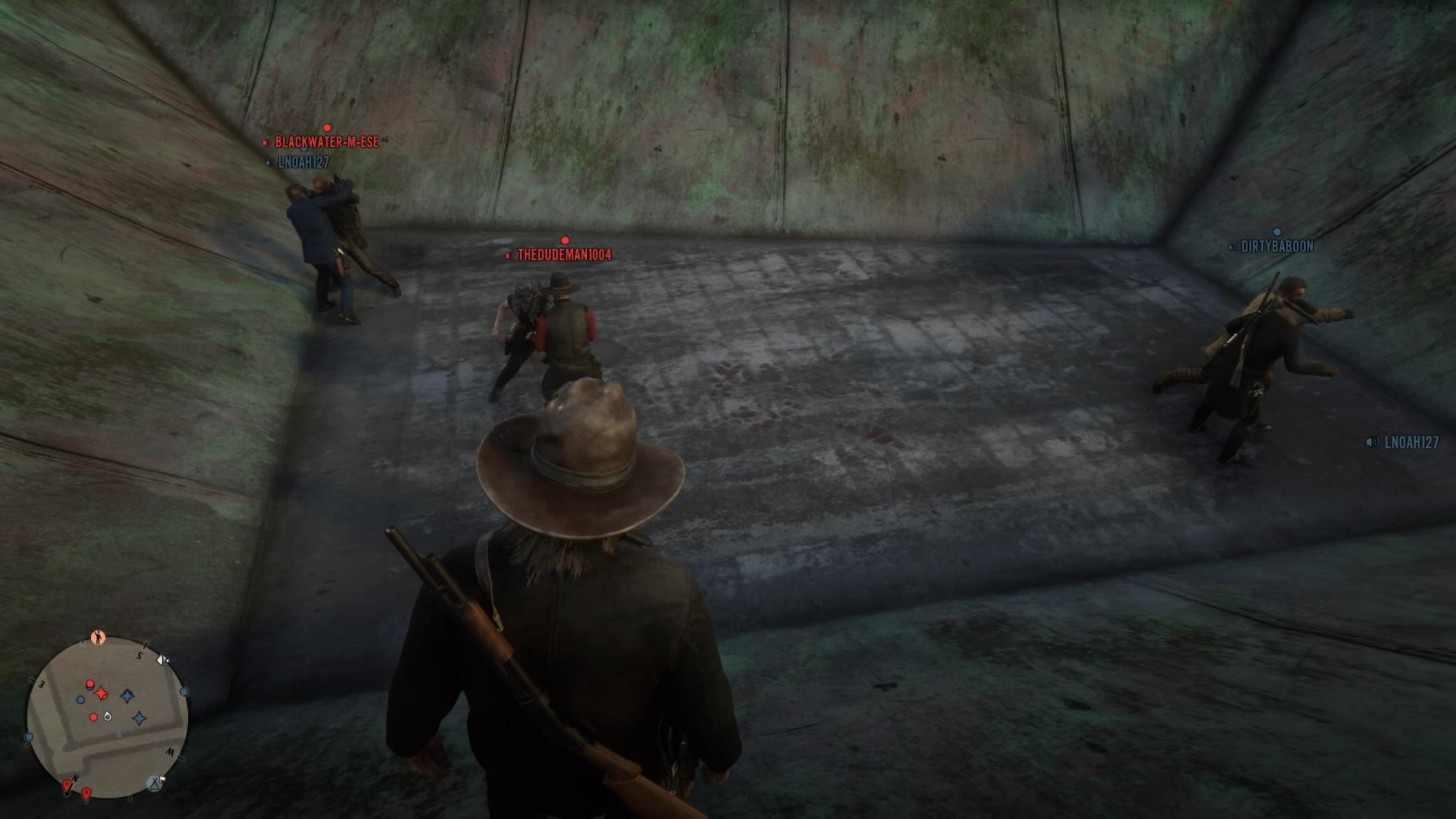 Fight club in Saint Denis with the gang and a rival posse gang. It was