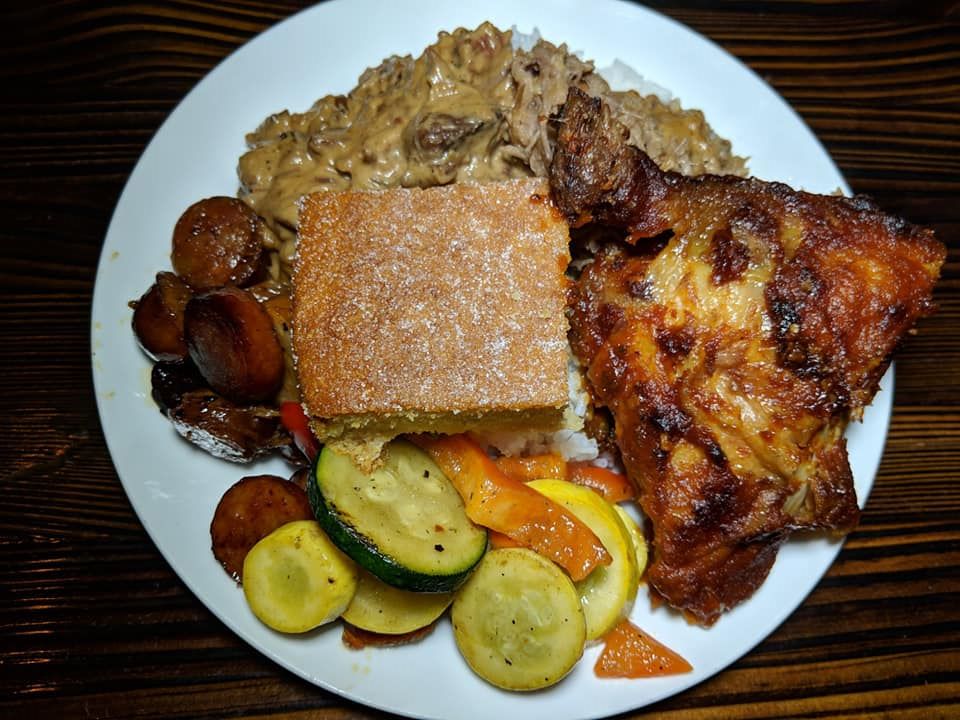 Parks BBQ has this little of everything Wed only plate. Pretty good