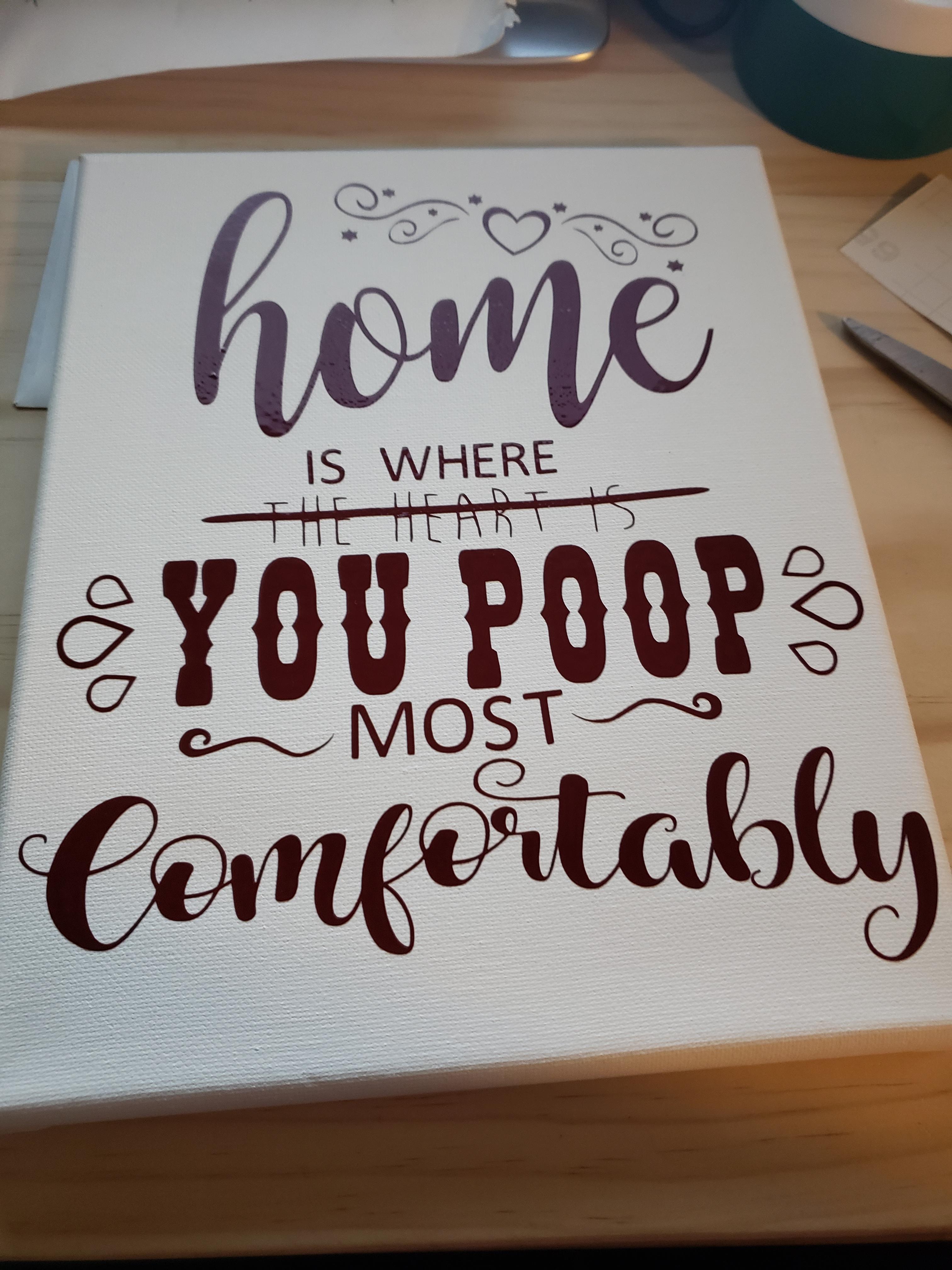 New sign for my bathroom. r/cricut