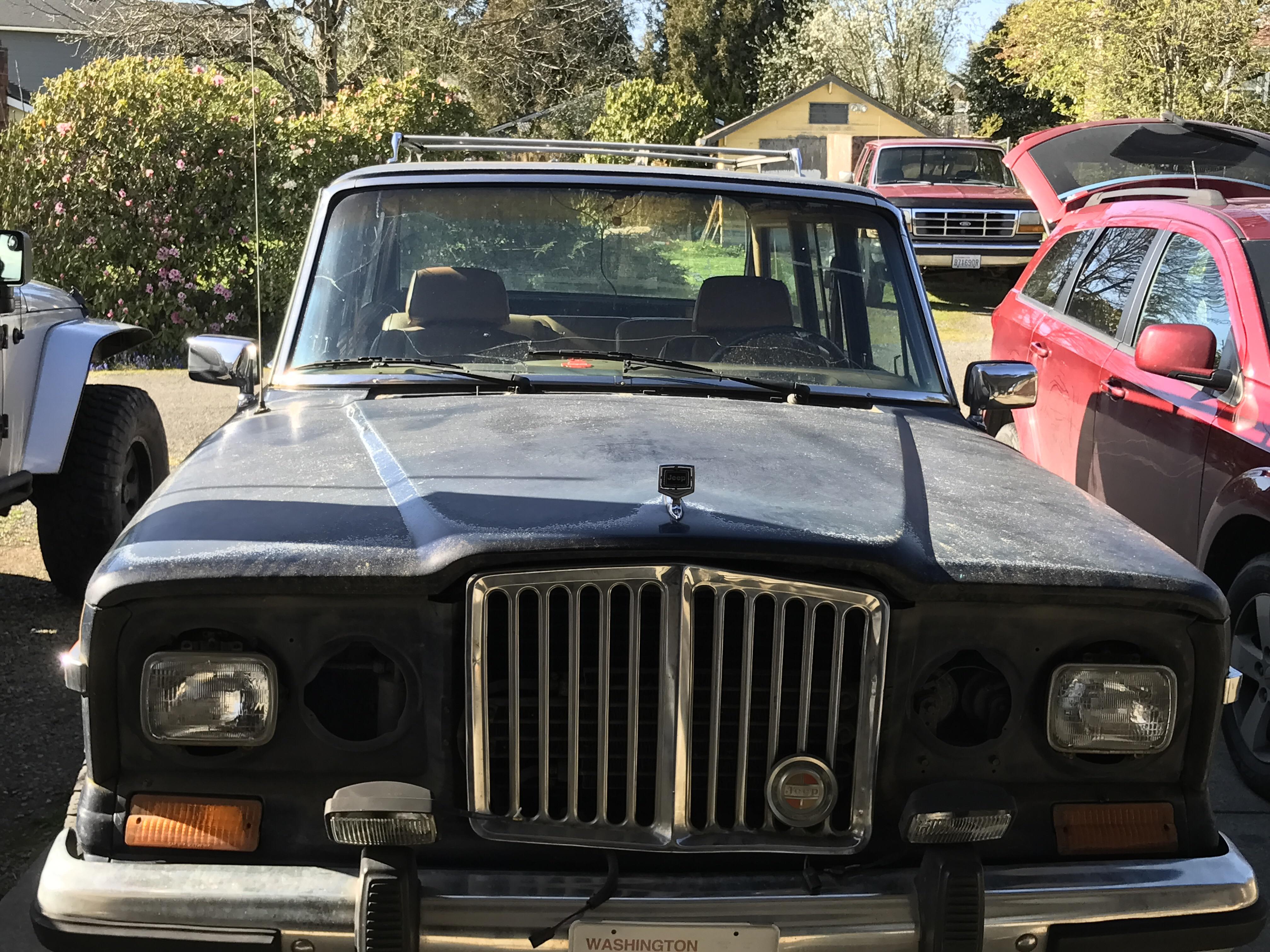 Let the Gladiator grille conversion begin 87 Grand Wagoneer Jeep