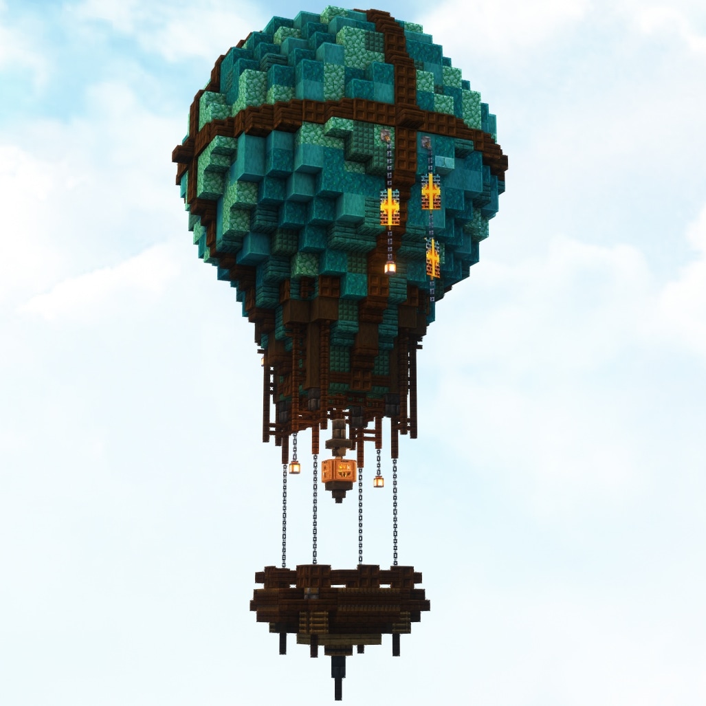 Hot Air Balloon I built r/Minecraftbuilds