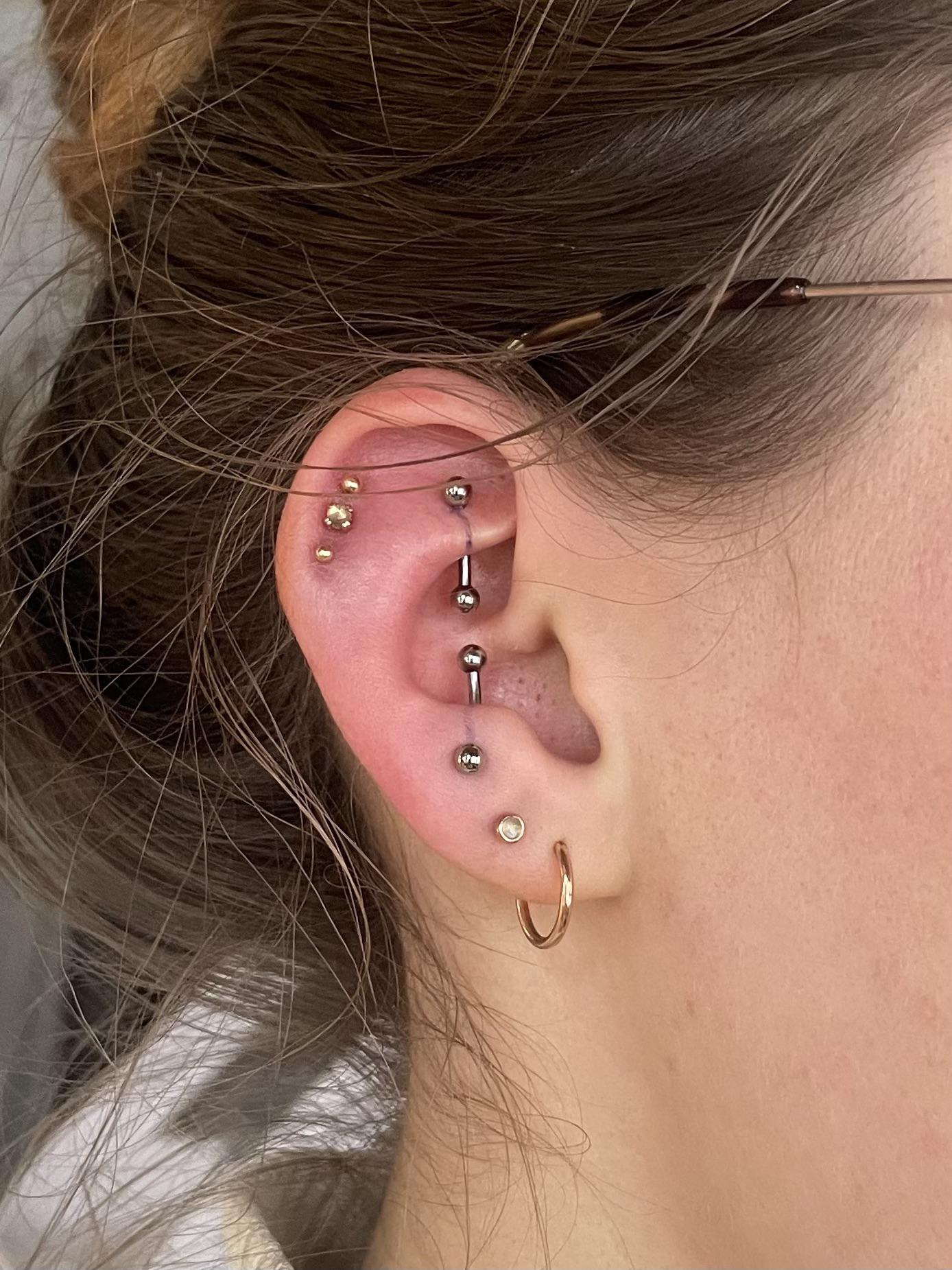 LOVING my fresh rook and antitragus piercings!! (Thanks to people on