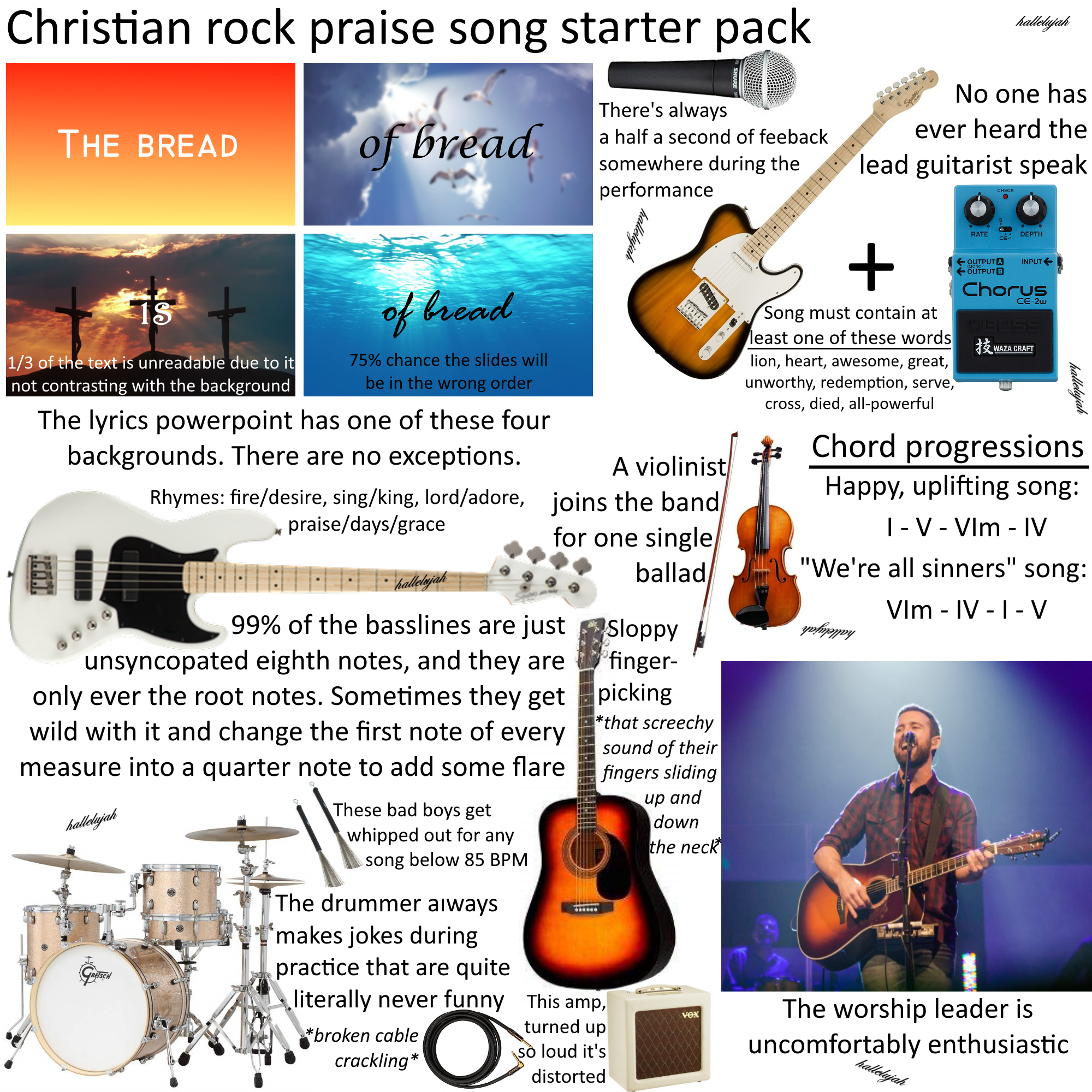 Christian rock praise song starter pack r/starterpacks