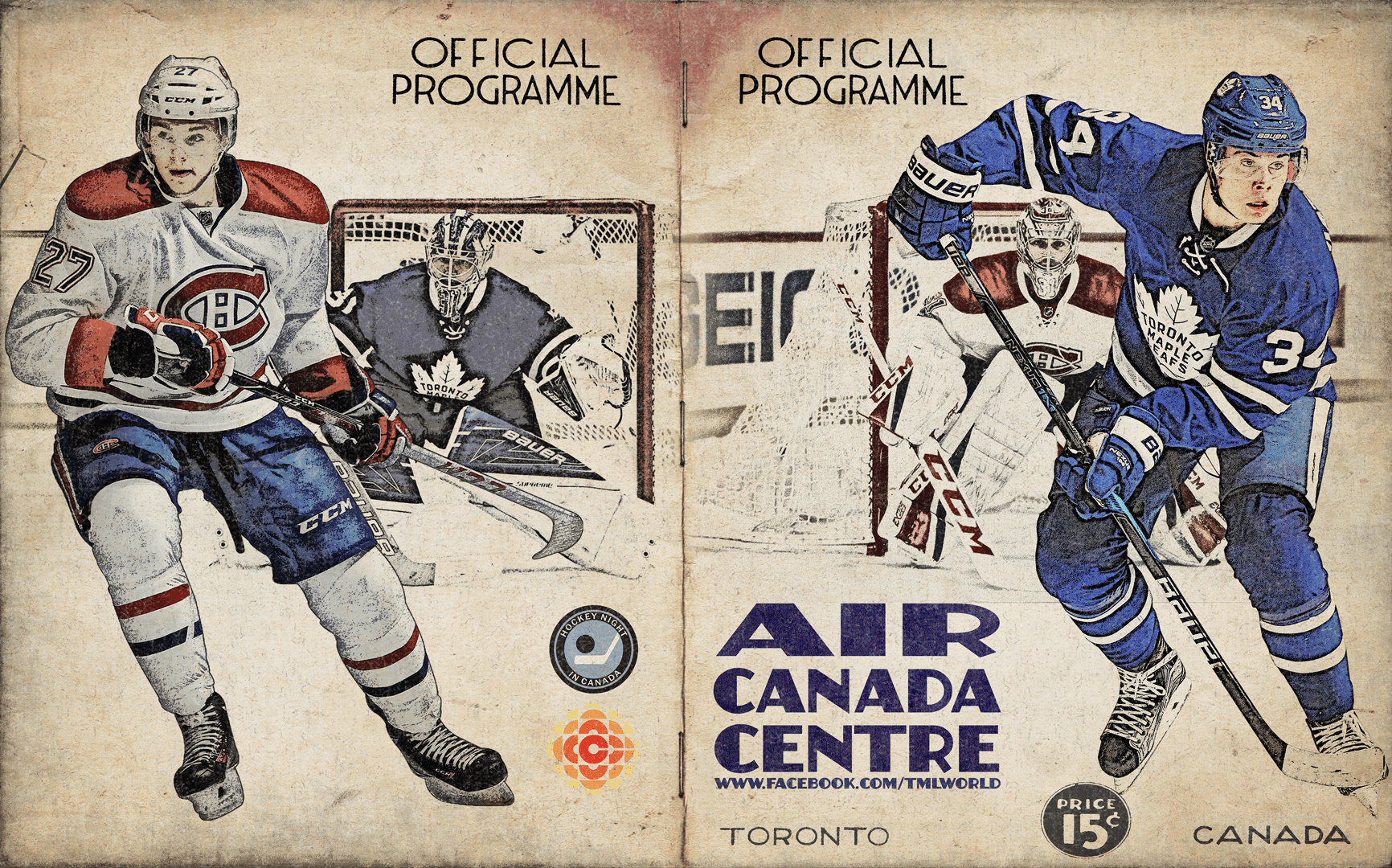 Game61 Hockey Night in Canada Vintage Poster 2of3 (Program Cover) r