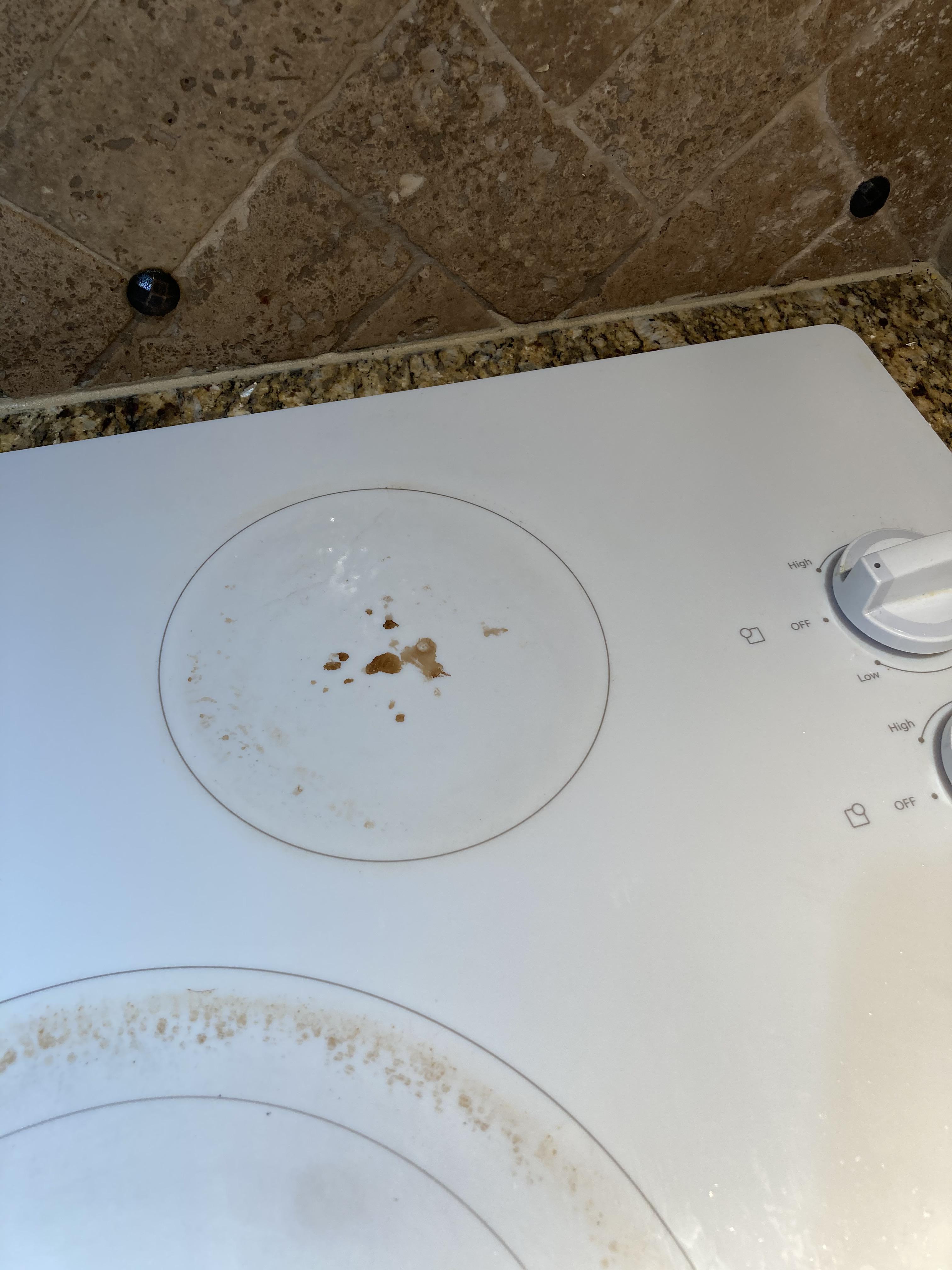 Glass Stove Top Stains I just moved in to a friend’s place, and he