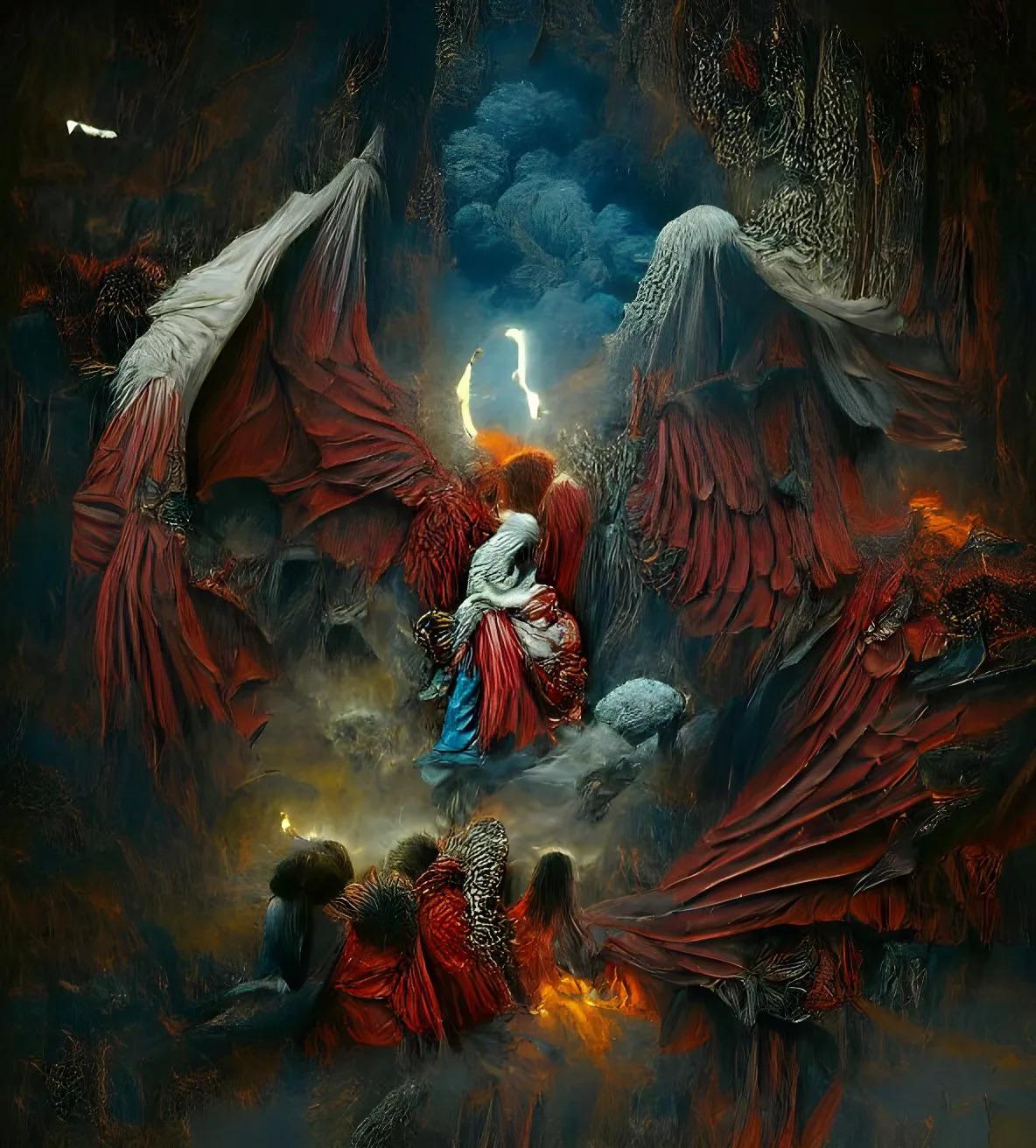 Angels in Hell r/nightcafe