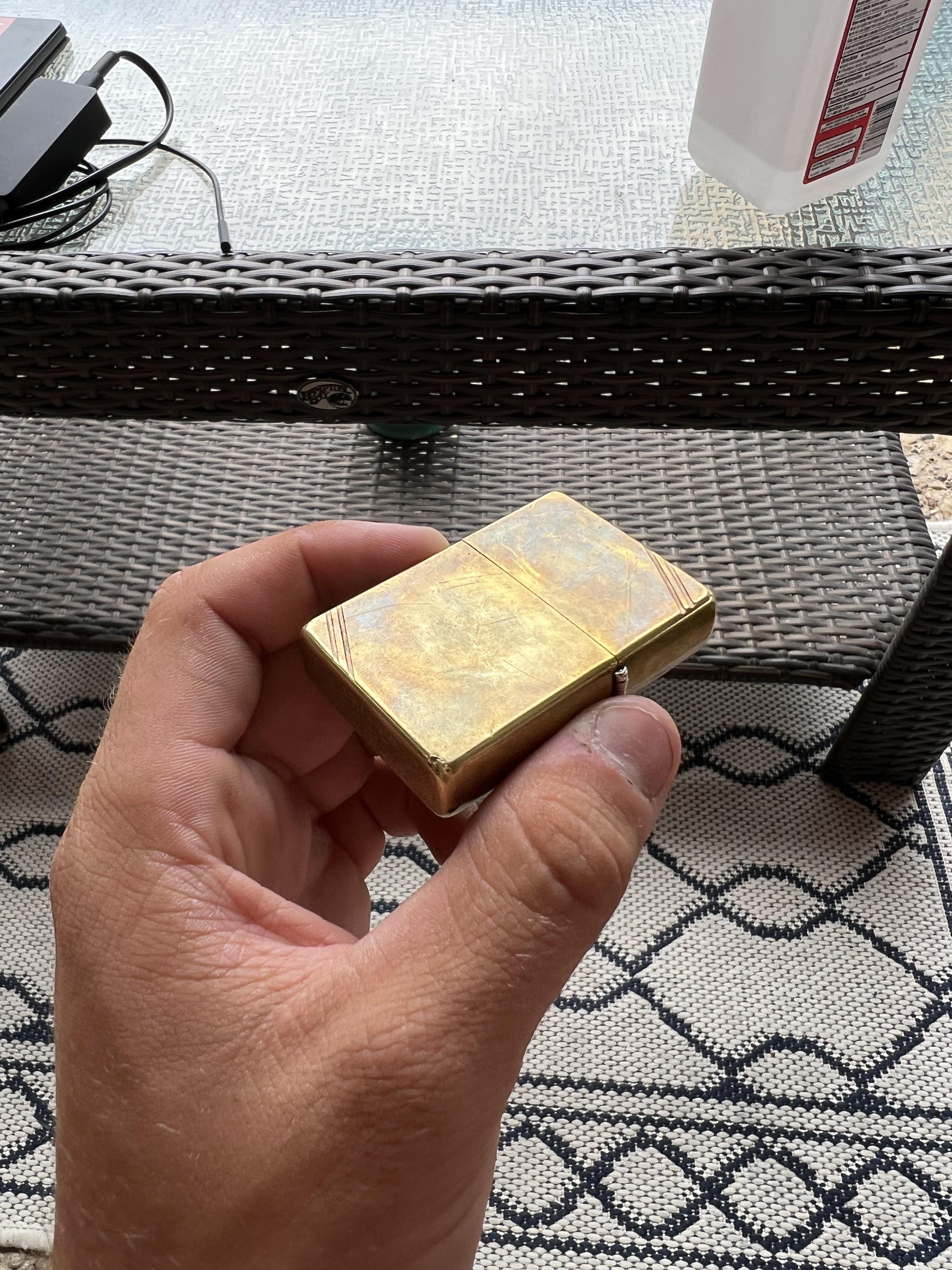 Brass Patina after 2 years of daily use r/Zippo