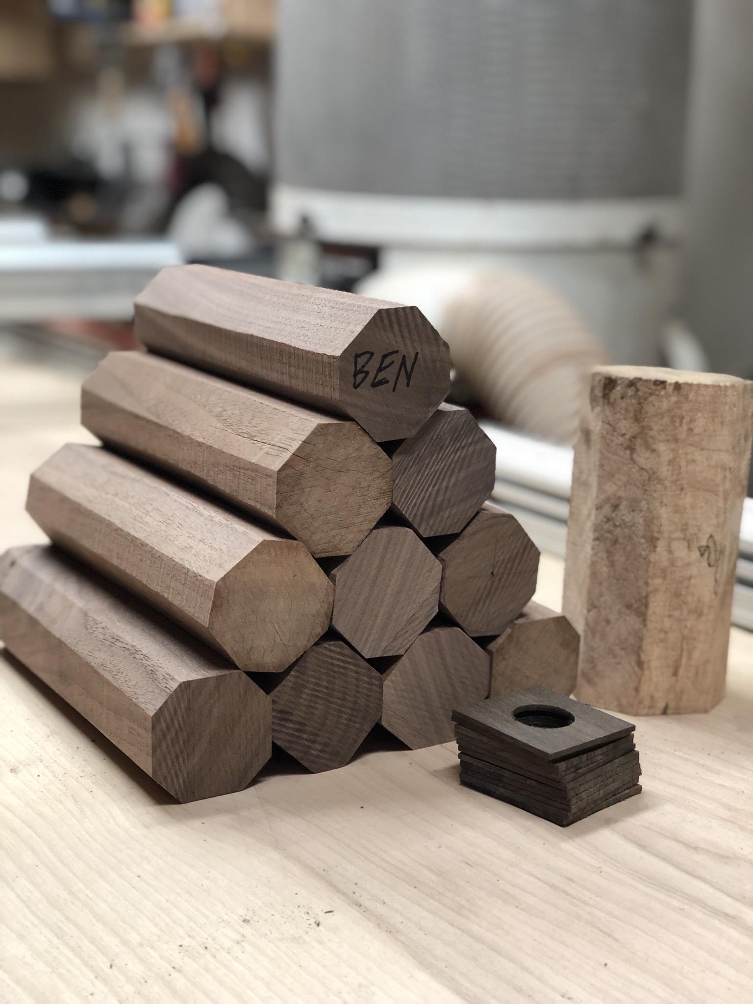 Ready to be turned into mallets. Sorry it’s not quite turning. To be