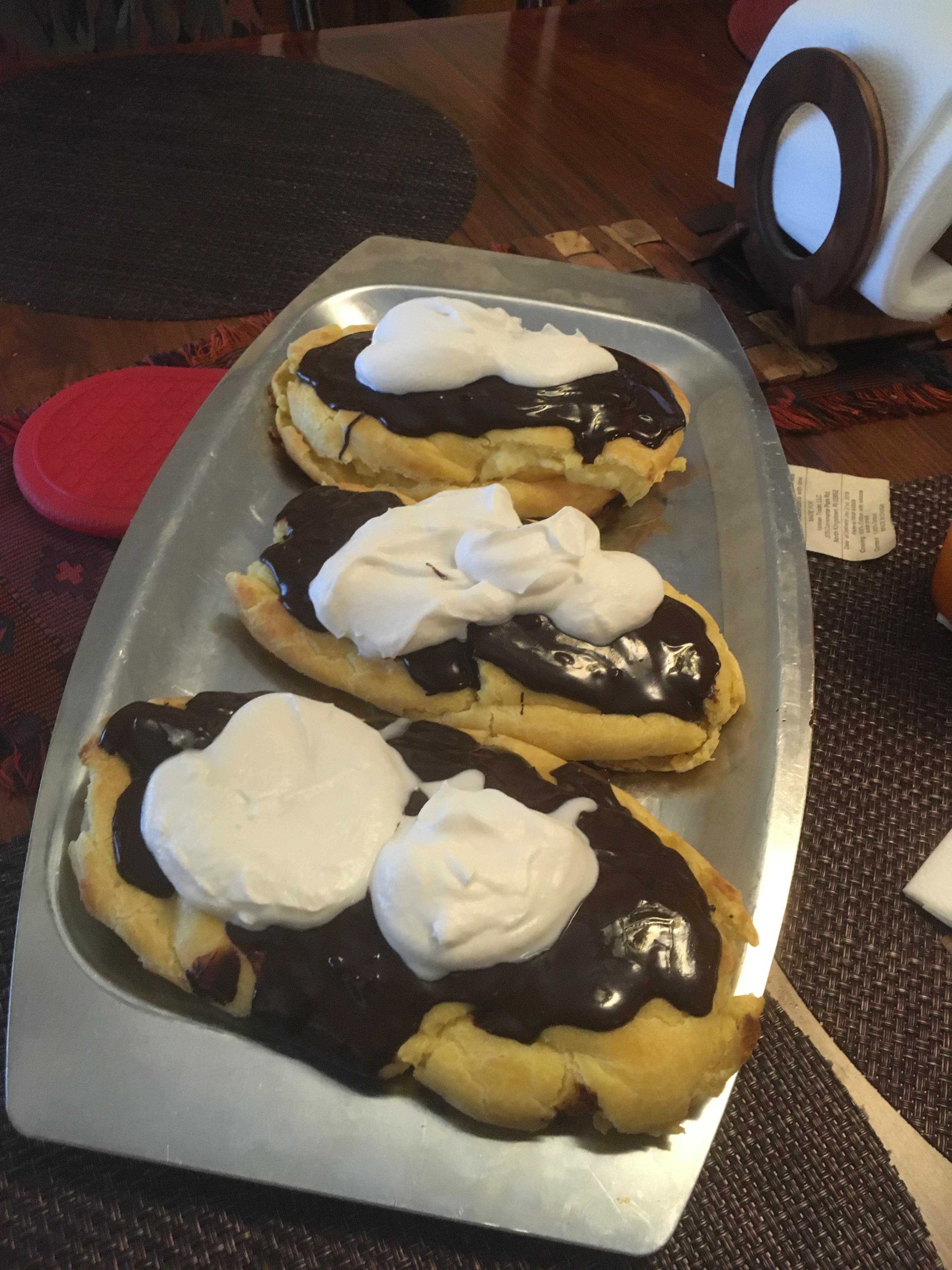 Death by chocolate eclair that I made last year. Recipe courtesy of