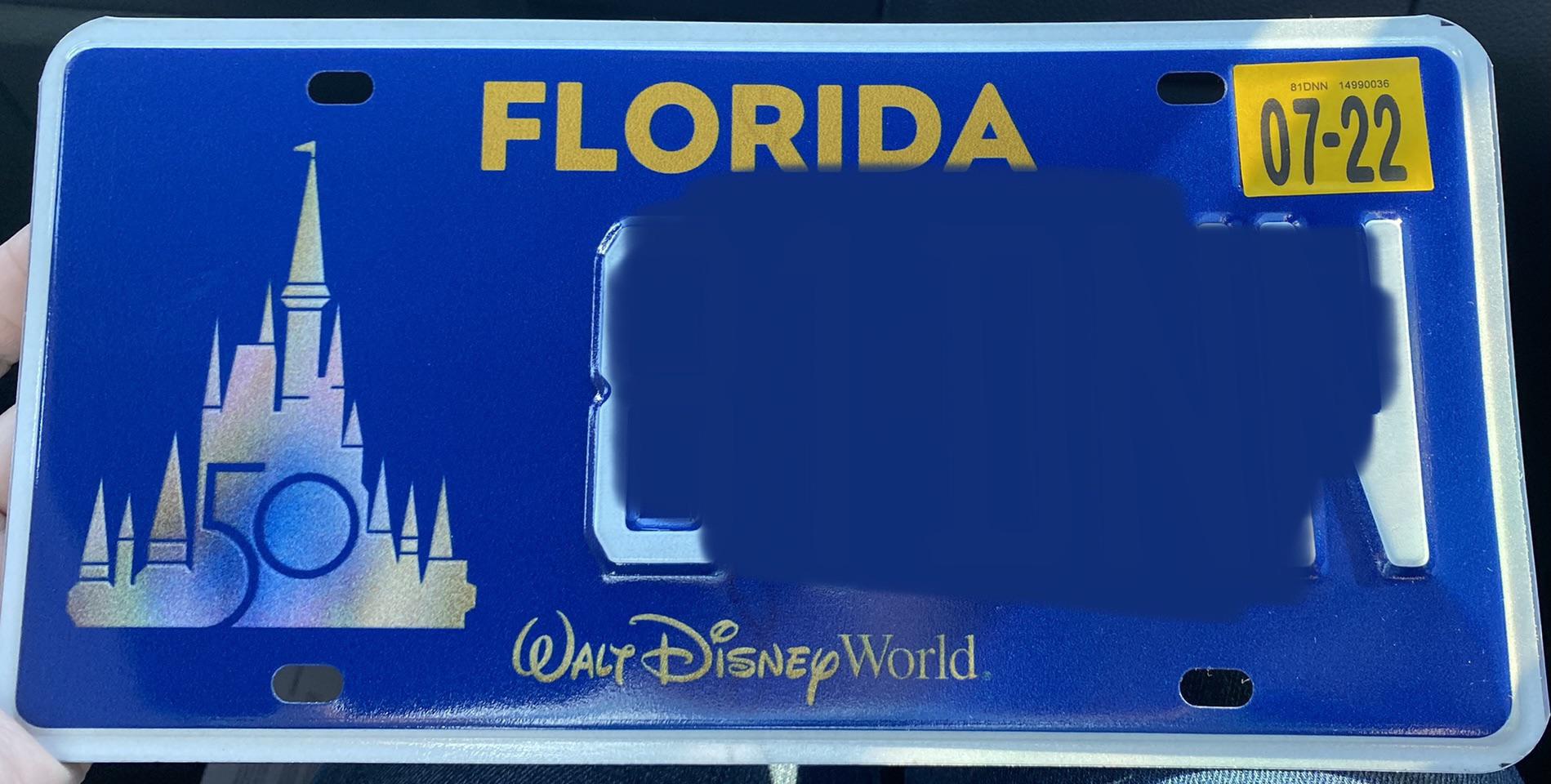 New License Plate WaltDisneyWorld