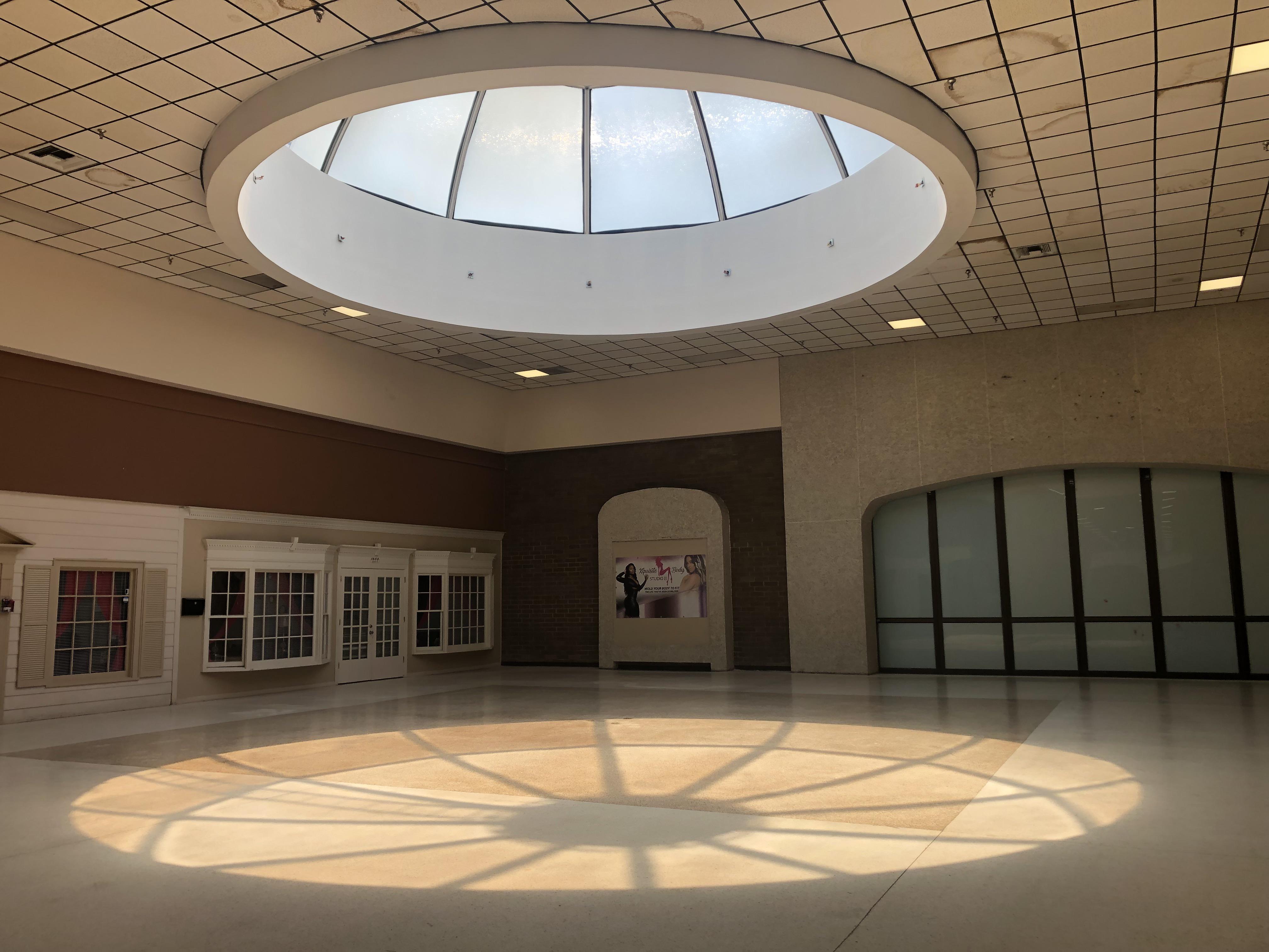 Domed skylight inside of Parkhill Mall in Tarboro NC, right outside of