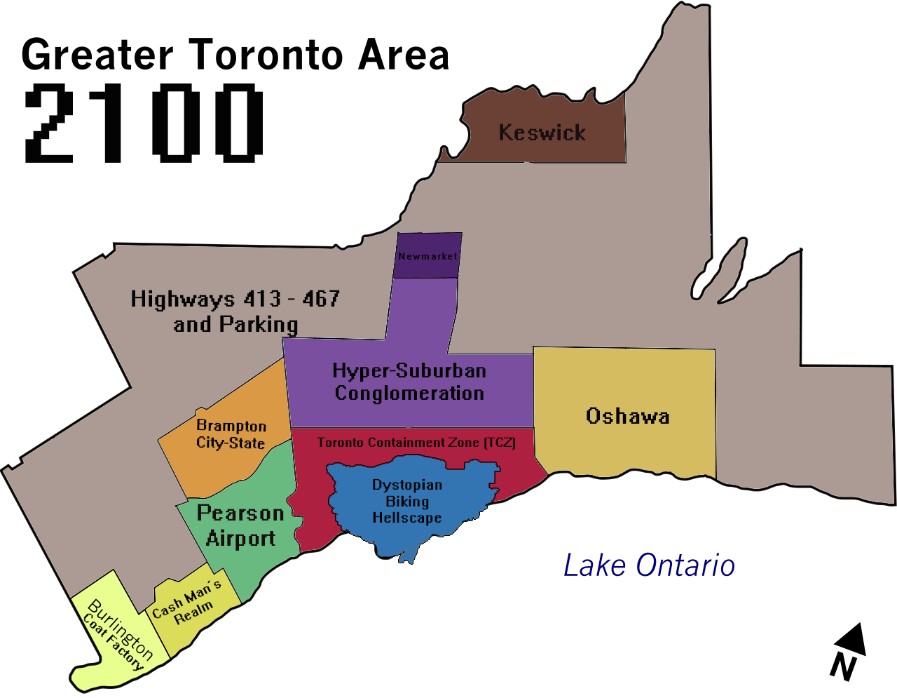 Greater Toronto Area in 2100 (100 Accurate Scientific) r/Maps