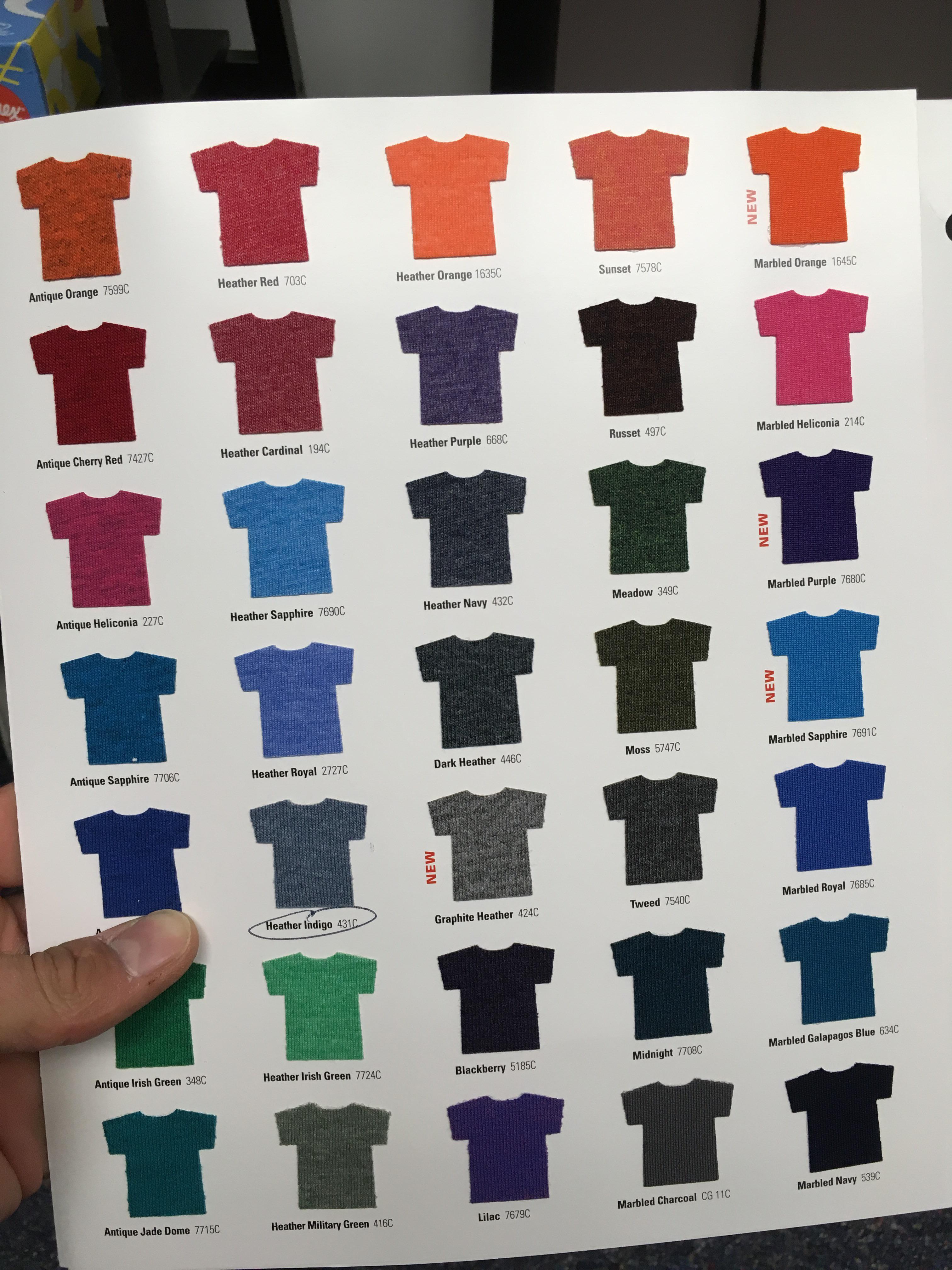 This tshirt color palette that is made of tiny pieces of tshirts mildlyinteresting