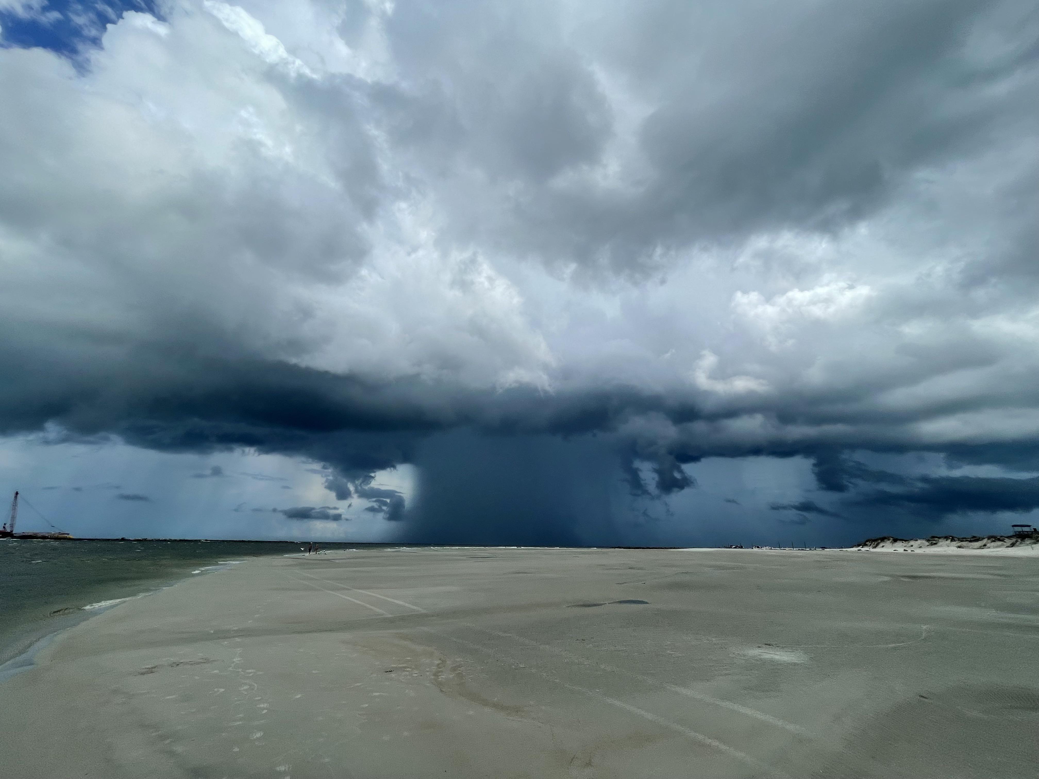 Florida stormy clouds rolling in just now (2pm) Between Daytona and New