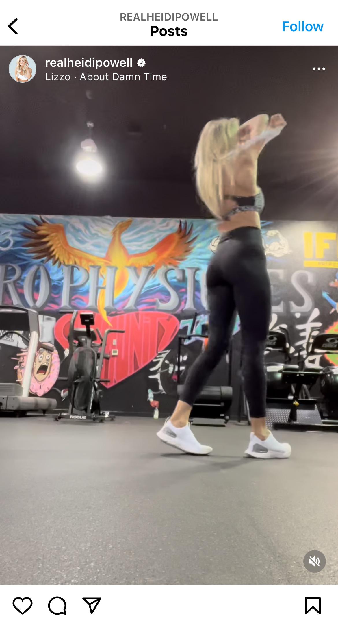 The dramatic taking off the barely-a-shirt shirt just so she can do the