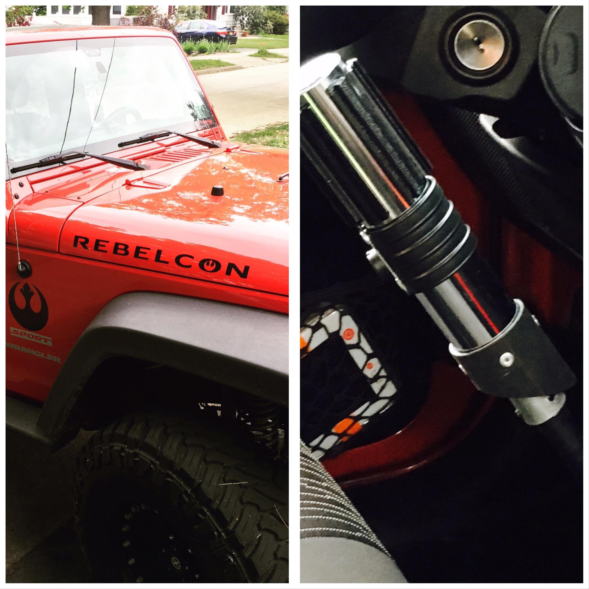 Lightsaber shift knob for my Rebelcon r/StarWars