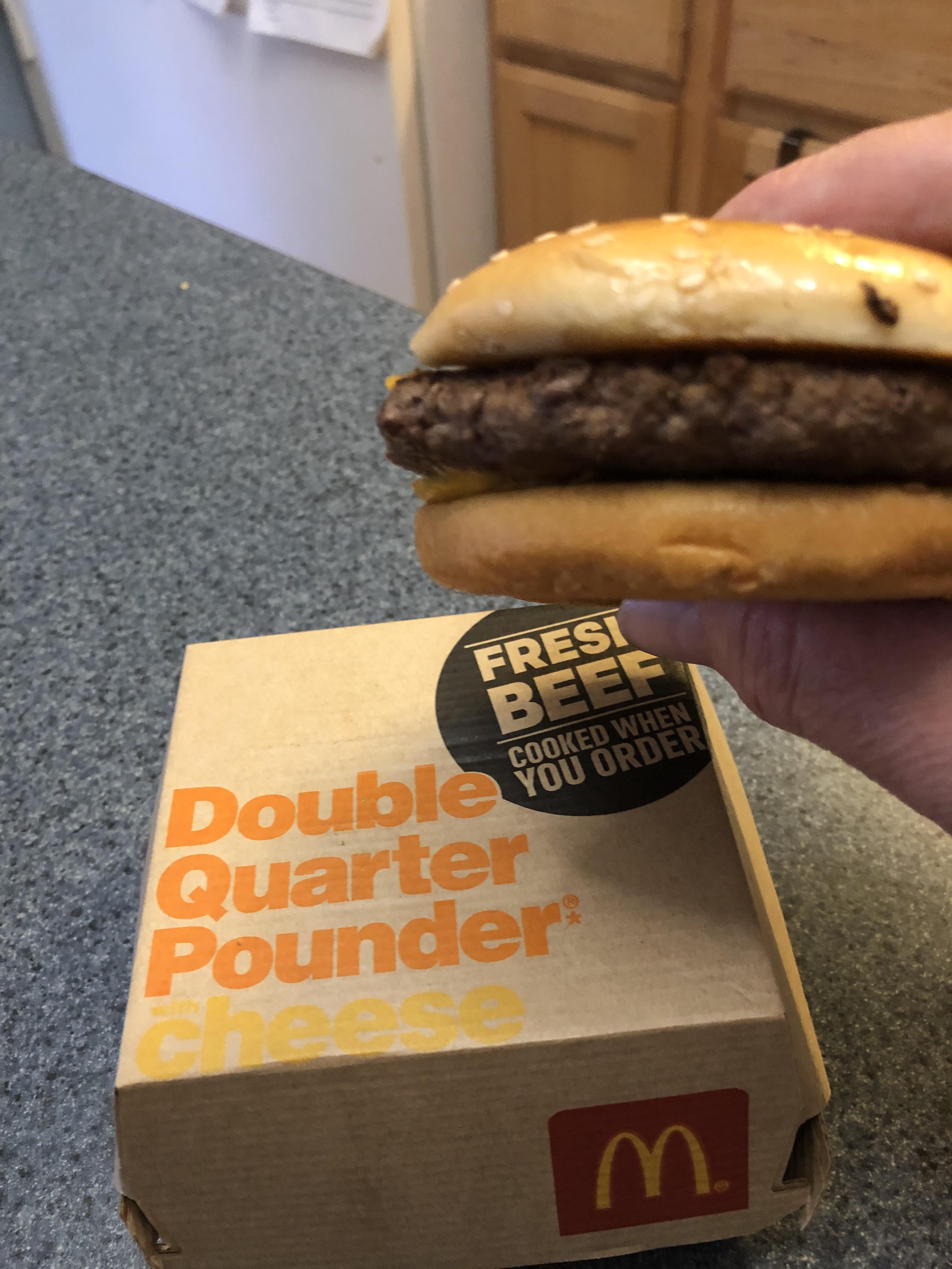 Does this look like a Double Quarter Pounder to you McDonalds????? r