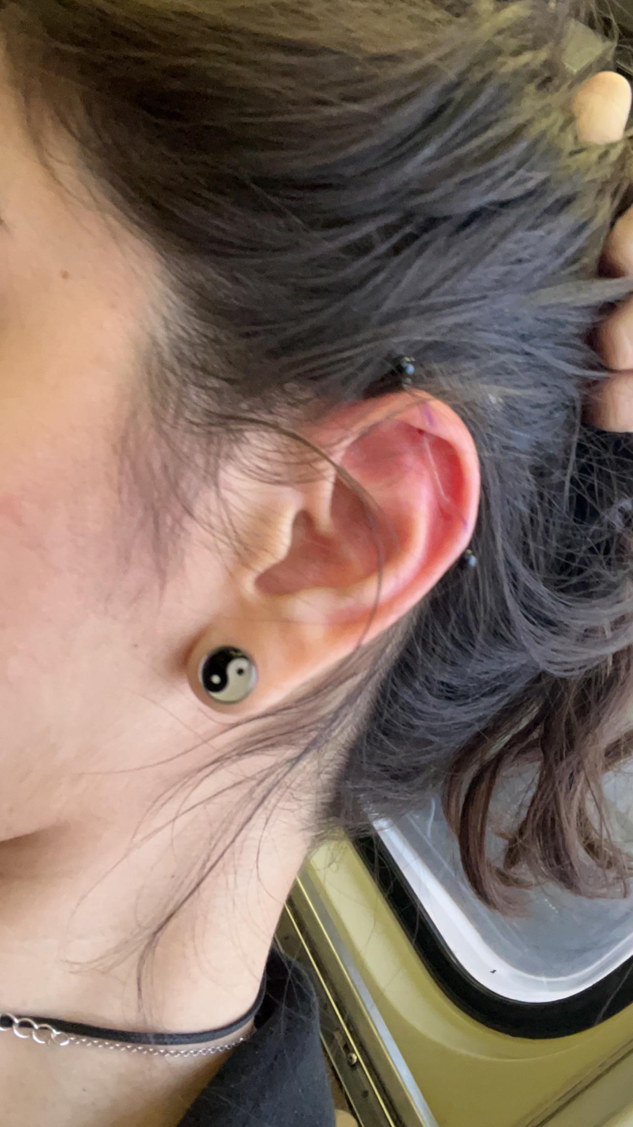 Is using plastic for the barbell on an industrial piercing okay? r