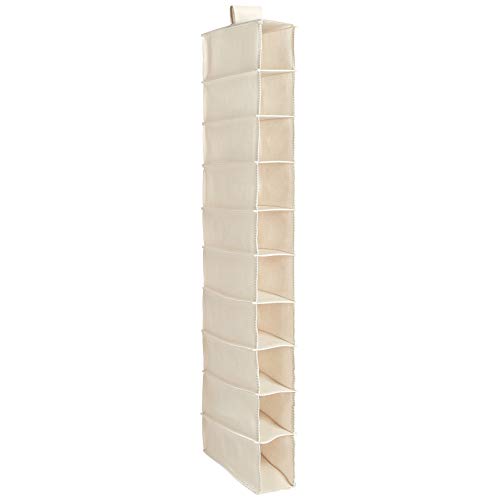 Amazon Basics Hanging Closet Shelf 10Tier, Canvas 5.67 [Deal Price