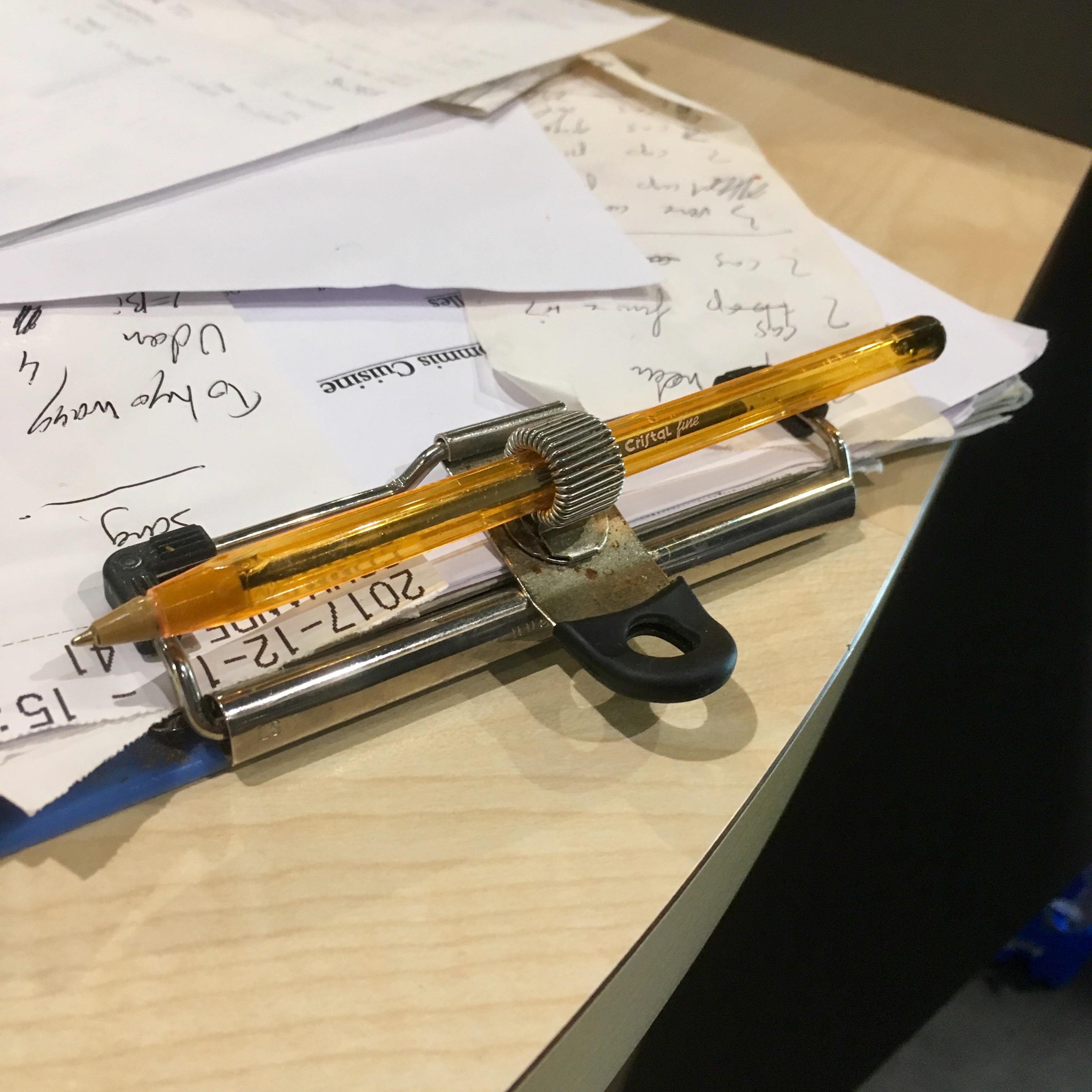 The pencil holder on this clipboard. r/mildlyinteresting