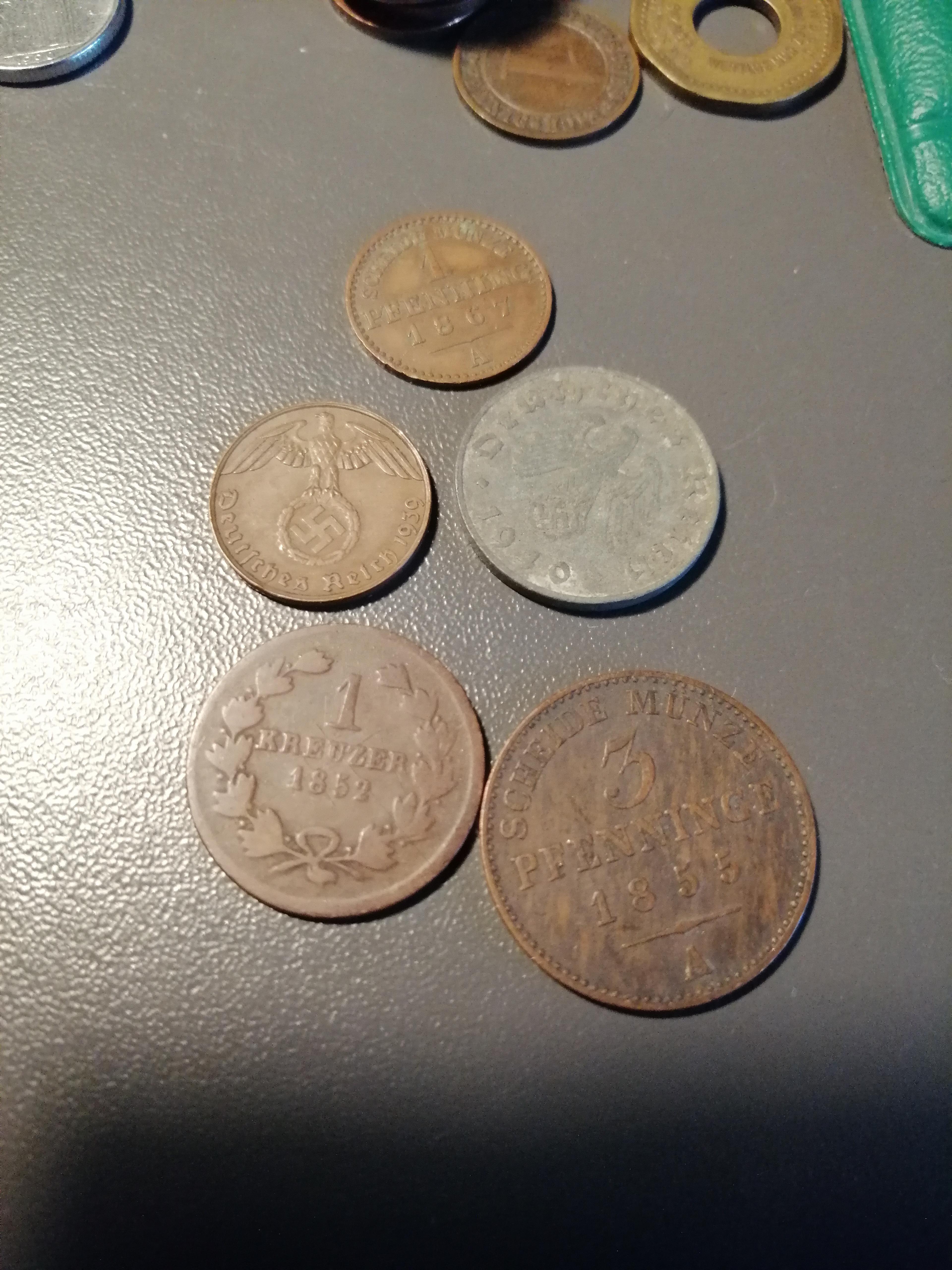 I found these old German coins in my father's collection. Are these