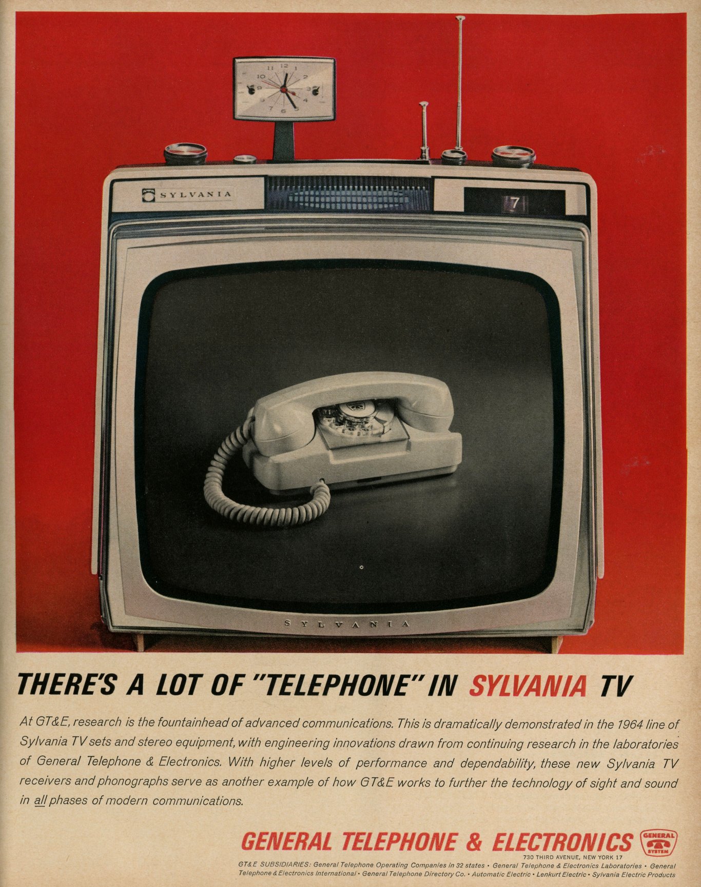 There's a Lot of "Telephone" in Sylvania TV [1963] r/vintageads