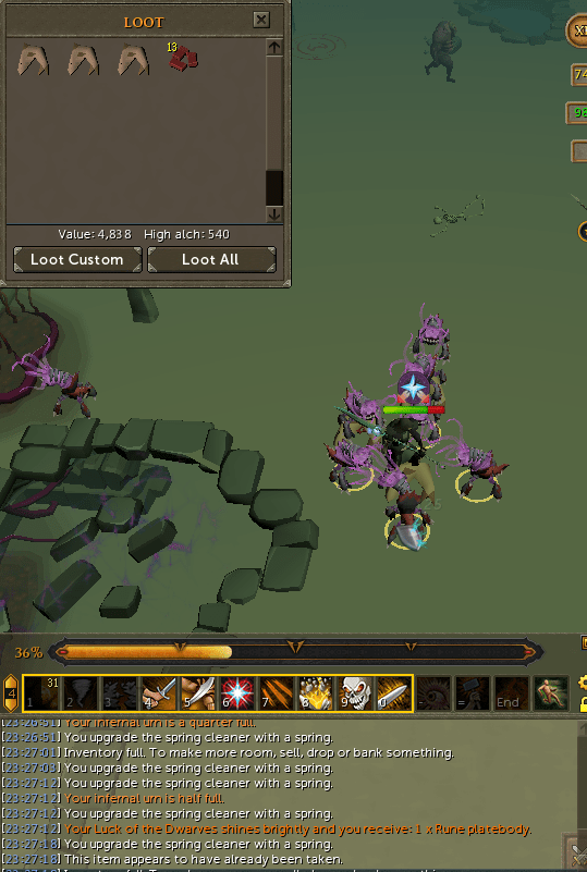 anyone know why i keep getting a rune platebody with my lotd but no